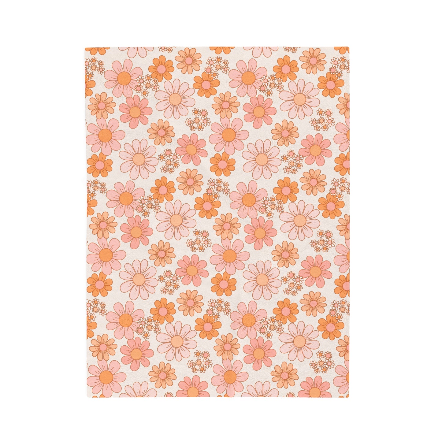 Retro Floral - Plush Blanket