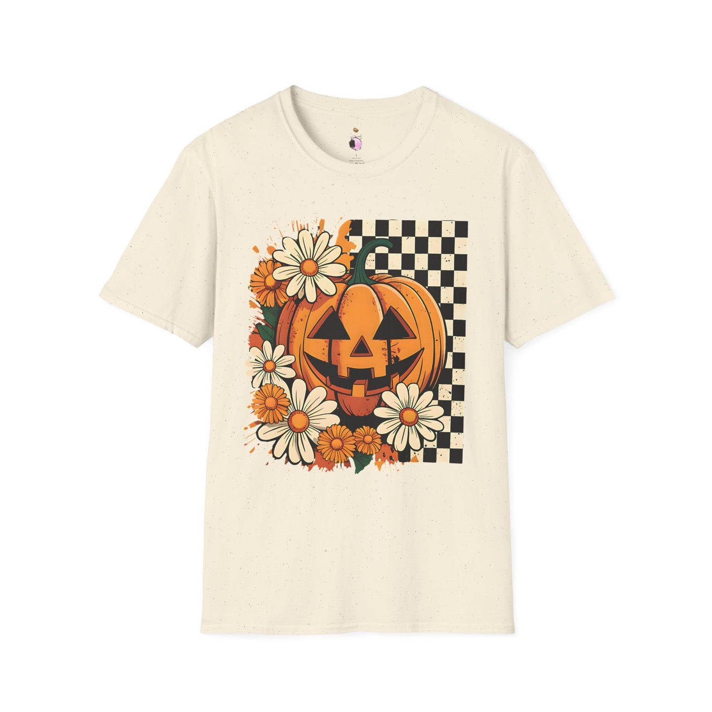 Jack O'Lantern Floral - Unisex Softstyle T-Shirt