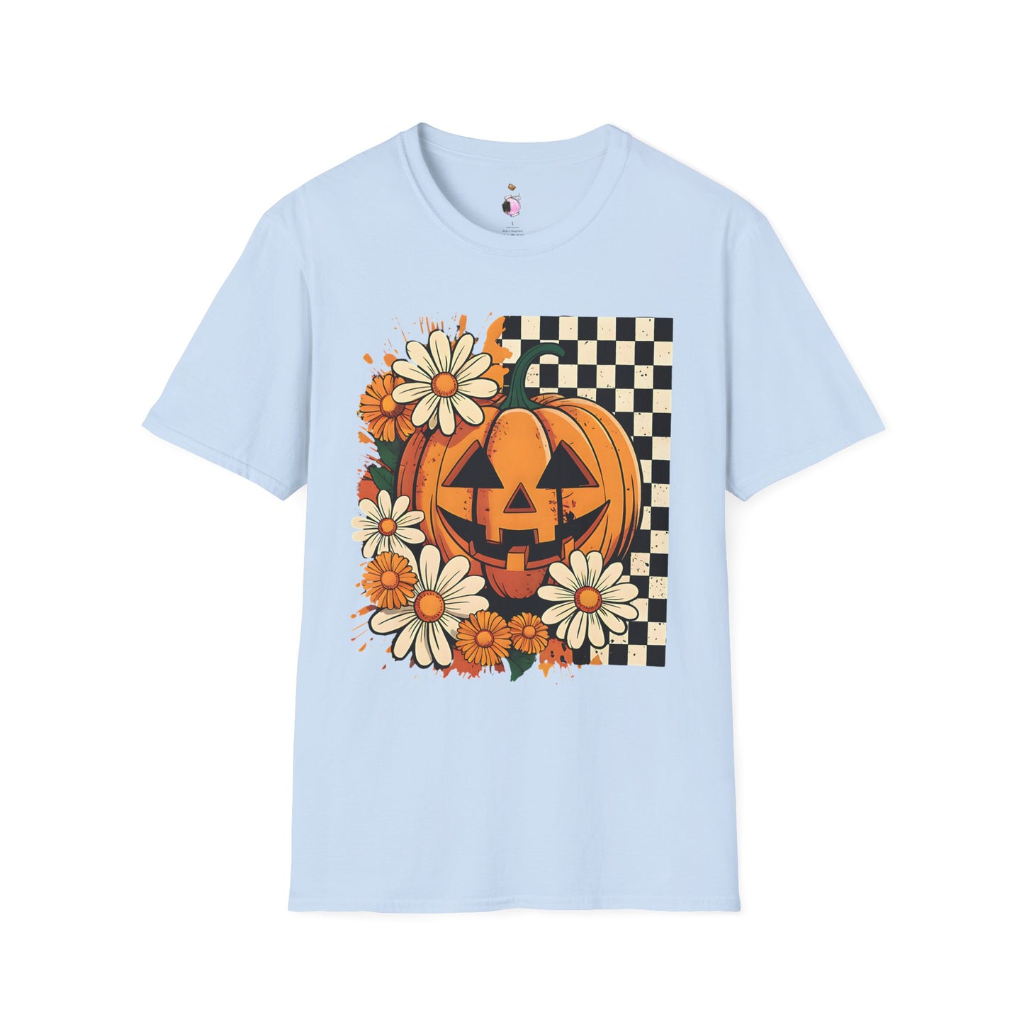 Jack O'Lantern Floral - Unisex Softstyle T-Shirt