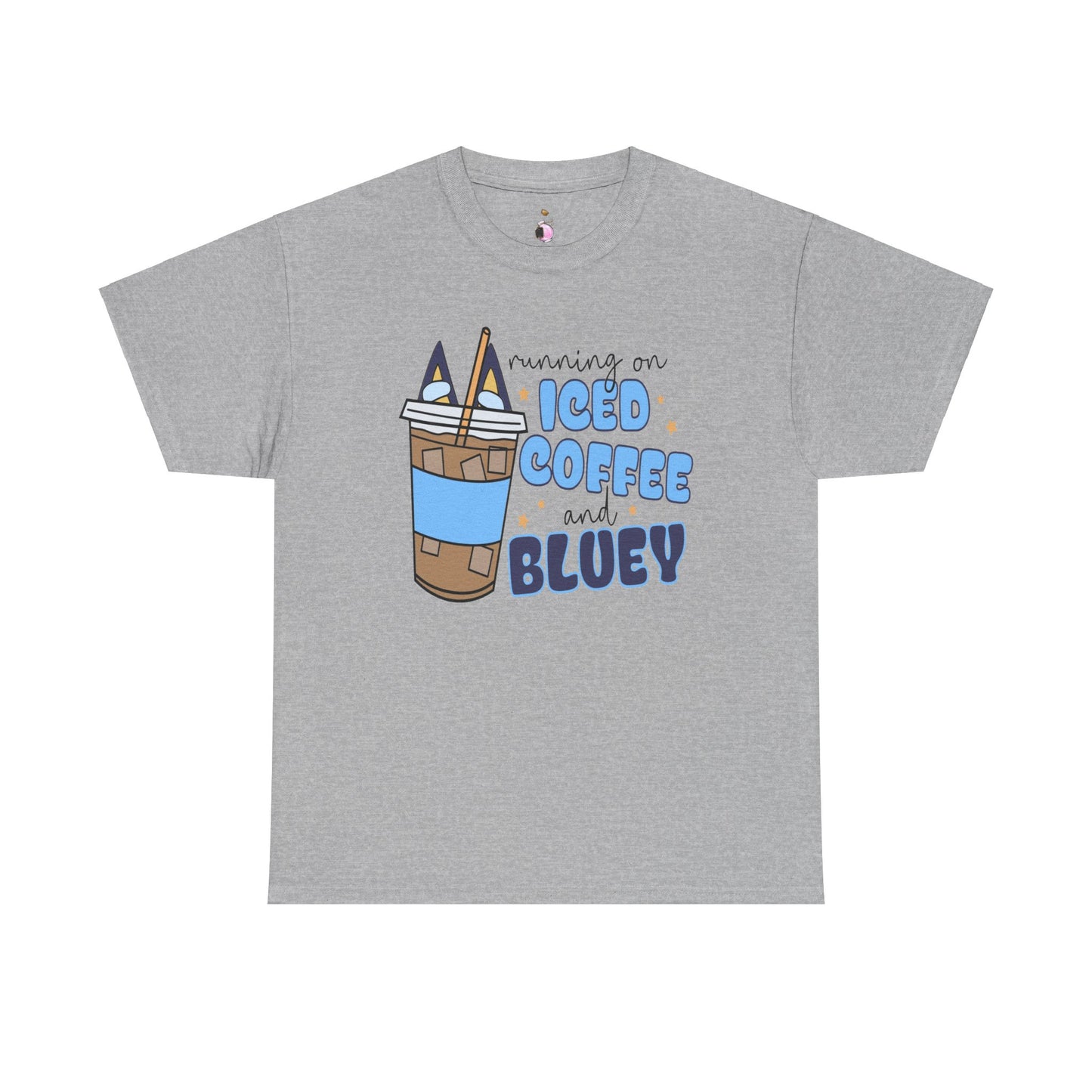 Running On Bluey and Iced Coffee - Unisex Heavy Cotton Tee