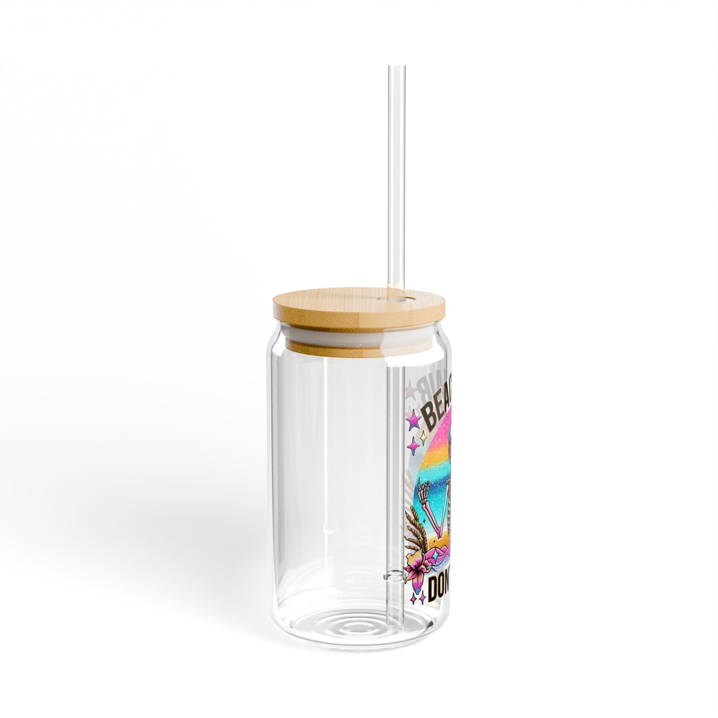 Beach Hair Don't Care - Sipper Glass, 16oz