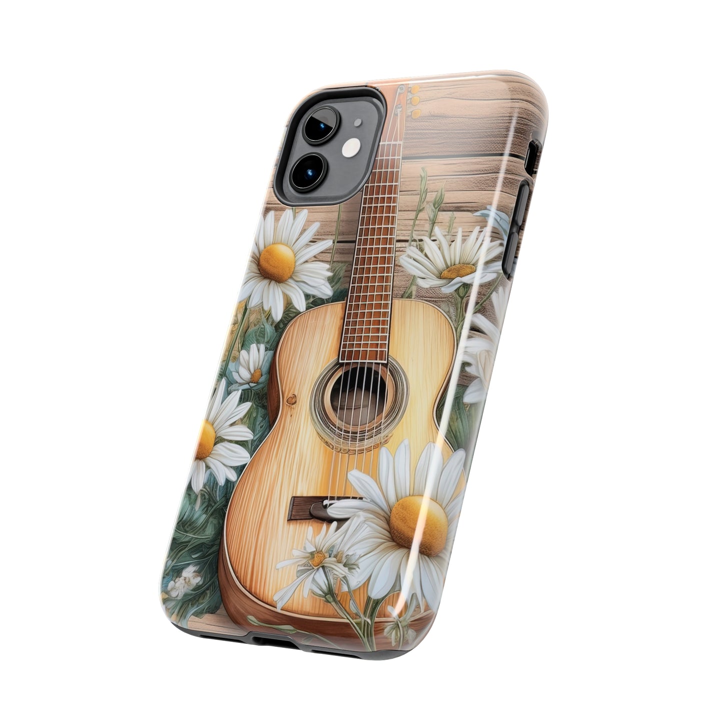 Guitar & Daisies - Tough Phone Cases
