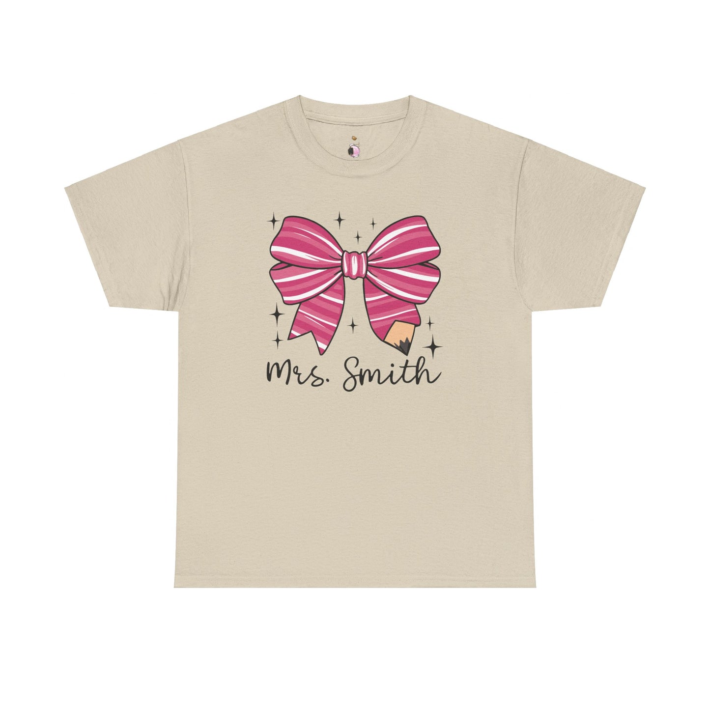 Custom - Teacher Bow - Unisex Heavy Cotton Tee