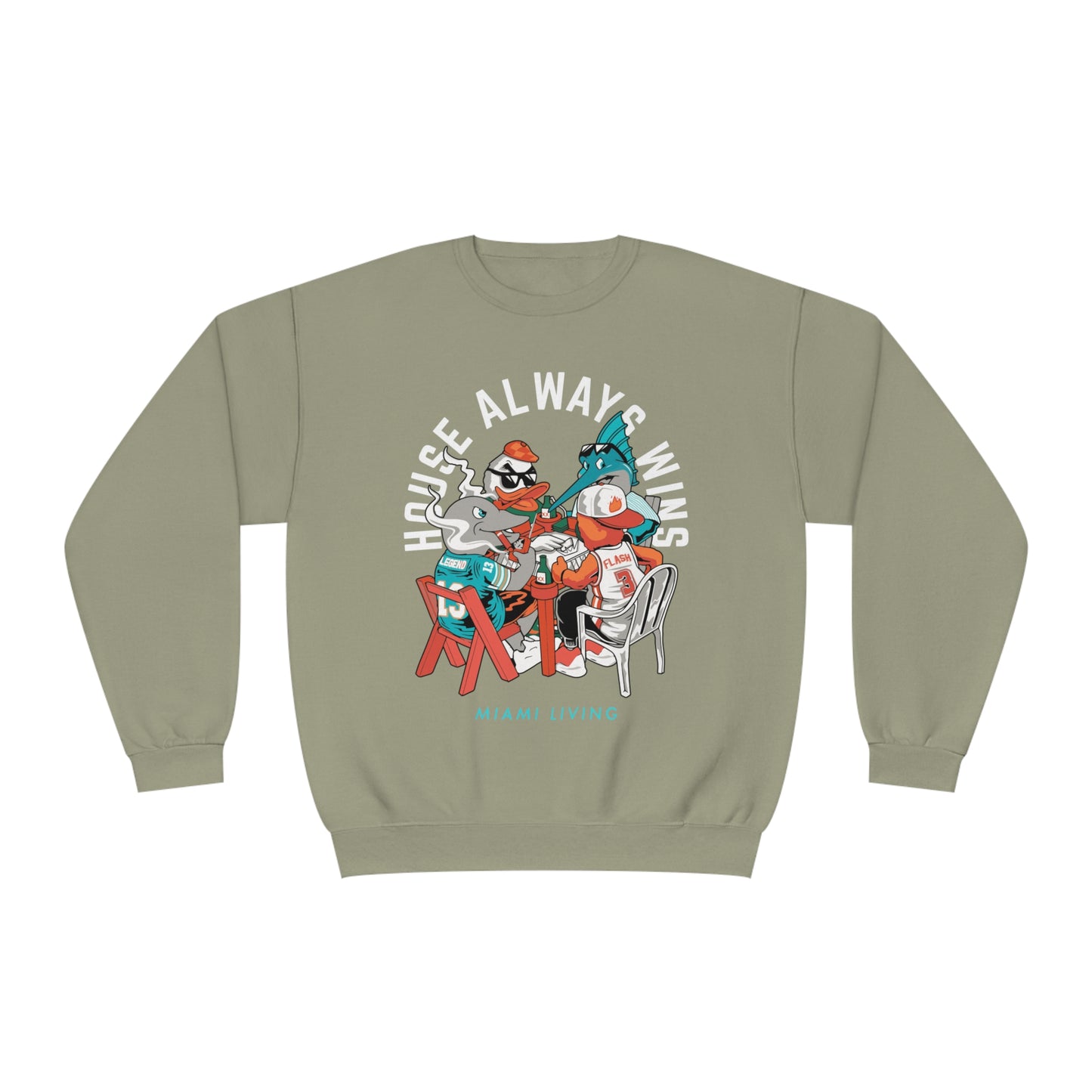House Always Wins - Miami - Unisex NuBlend® Crewneck Sweatshirt