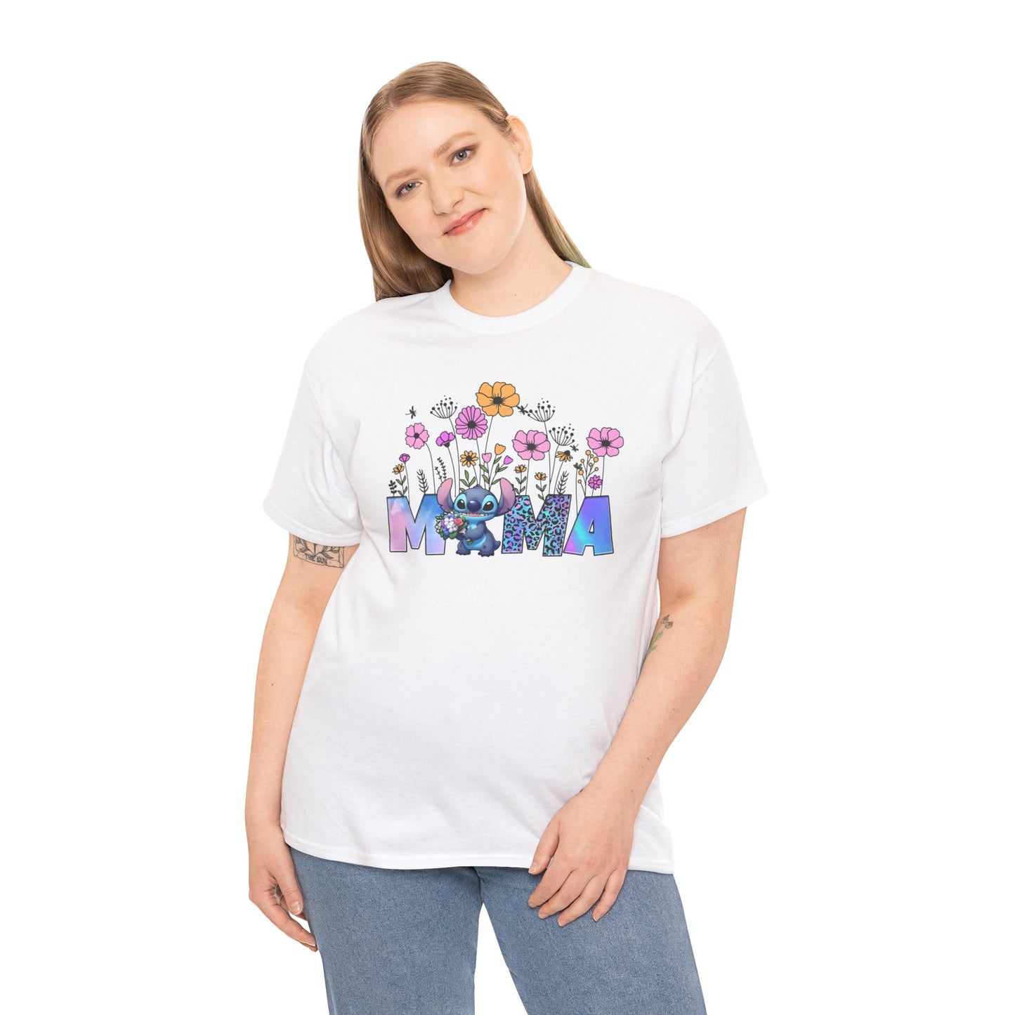 Alien Floral Mama - Unisex Heavy Cotton Tee