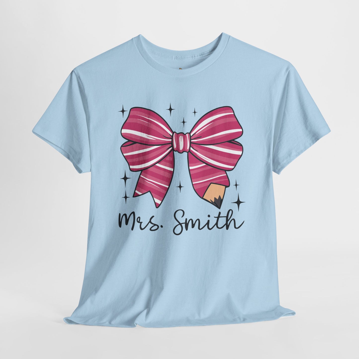 Custom - Teacher Bow - Unisex Heavy Cotton Tee