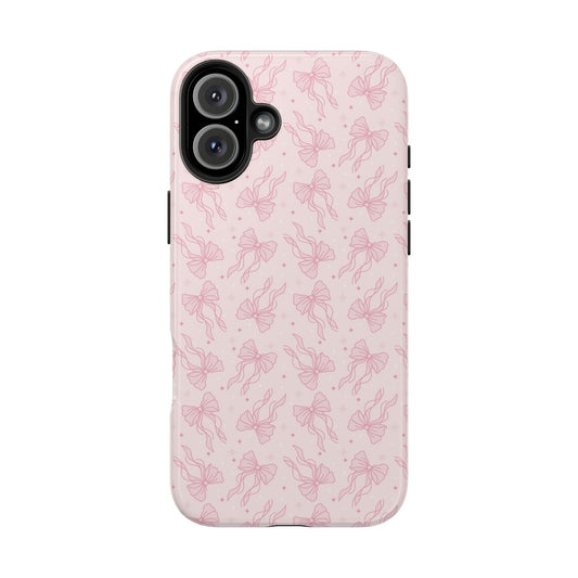 Pink Flowy Bows - Coquette -  Tough Phone Cases