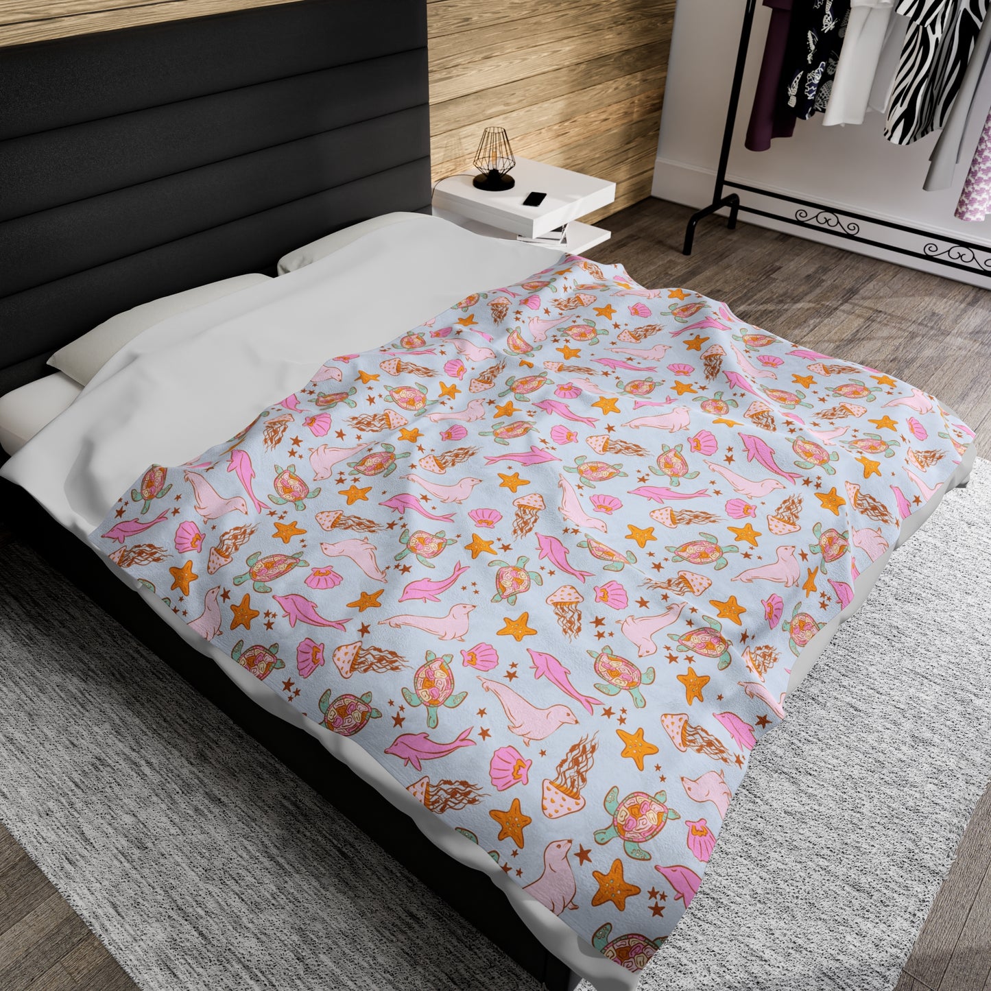Pastel Sea Friends - Plush Blanket