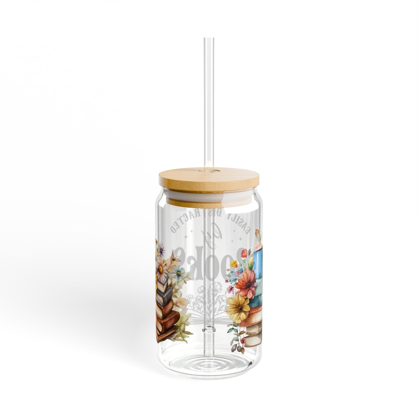 Easily Distracted By Books - Sipper Glass, 16oz
