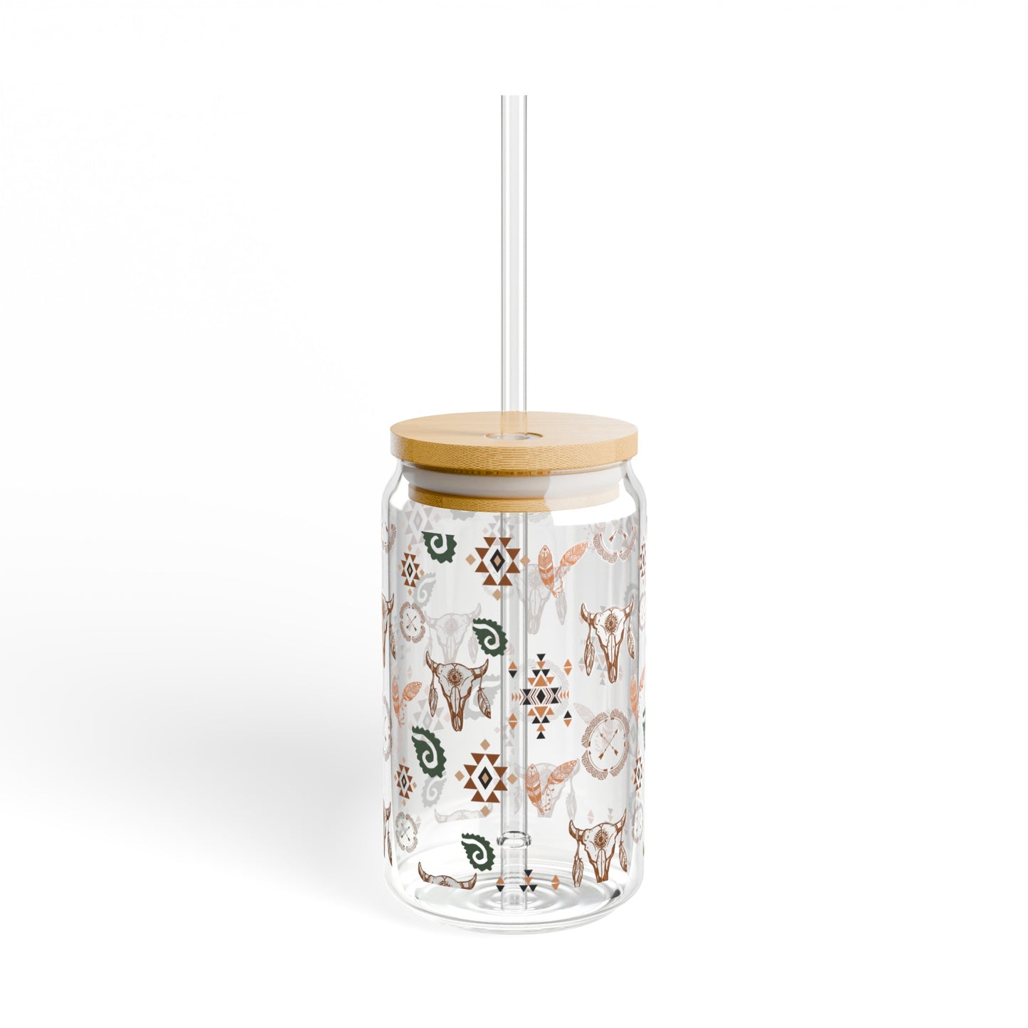 Western Boho - Sipper Glass, 16oz