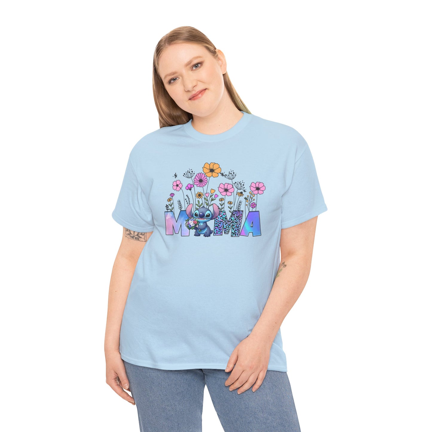 Alien Floral Mama - Unisex Heavy Cotton Tee