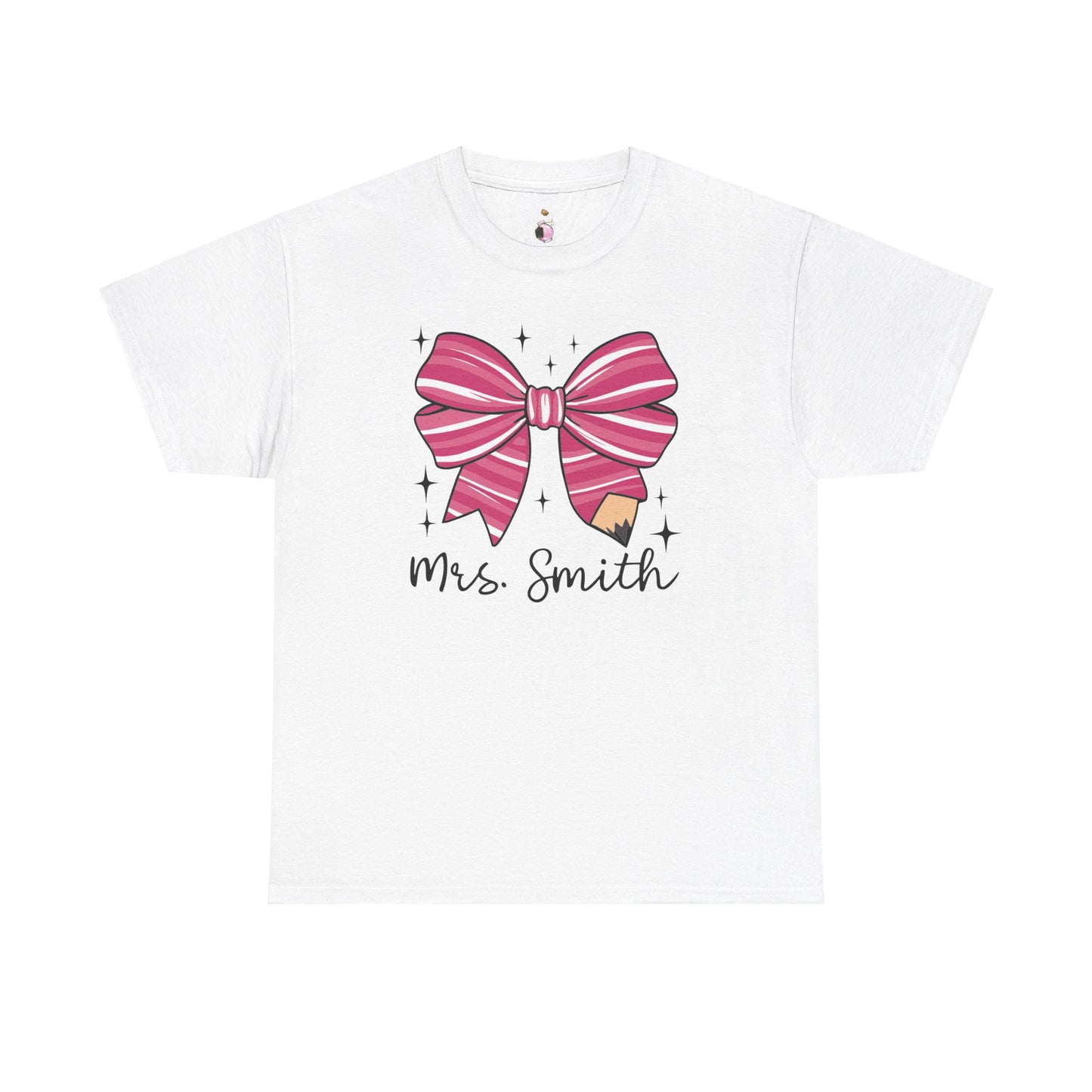 Custom - Teacher Bow - Unisex Heavy Cotton Tee