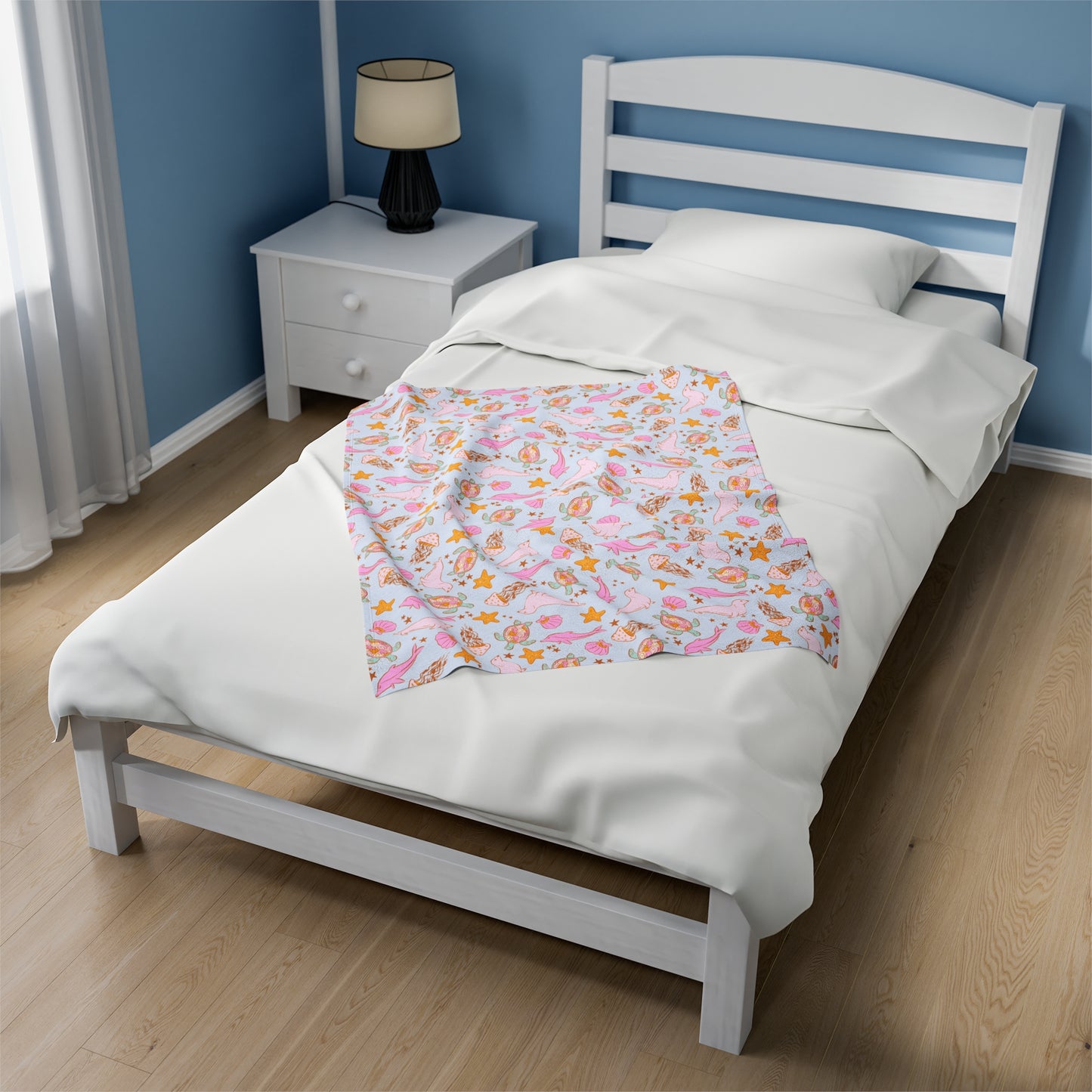 Pastel Sea Friends - Plush Blanket