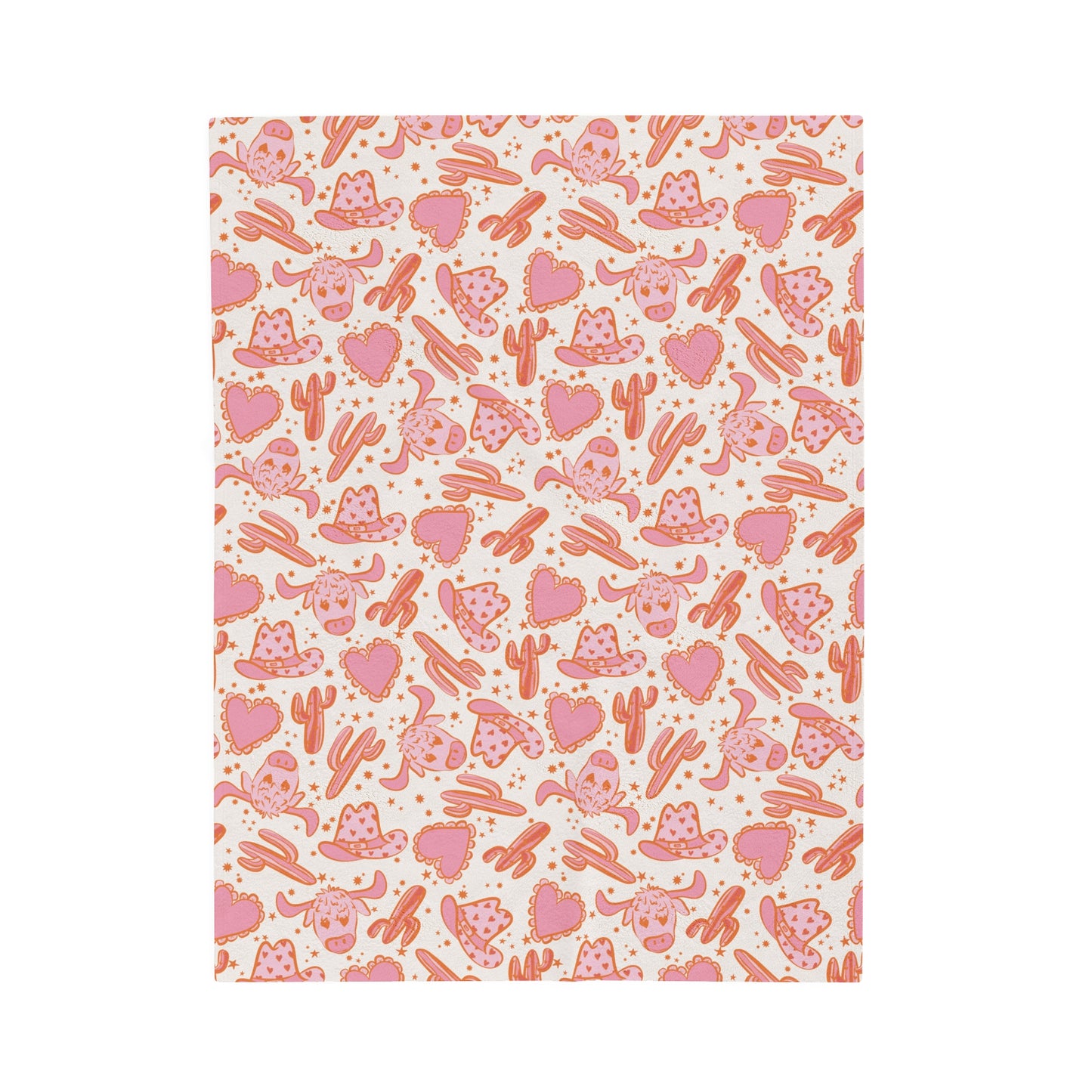 Pink Cowgirl - Plush Blanket