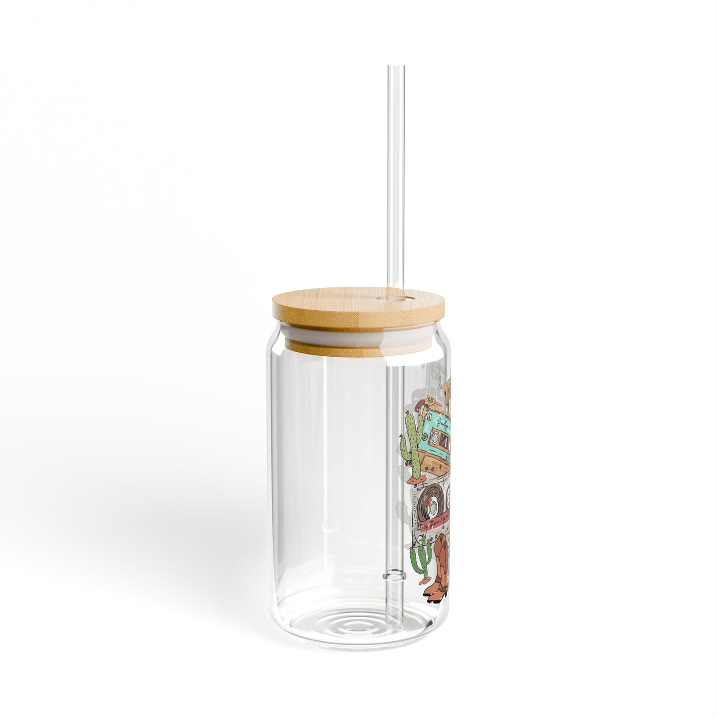 90s Country - Sipper Glass, 16oz