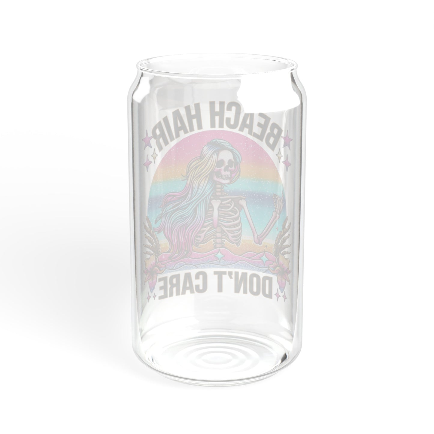 Beach Hair Don't Care - Sipper Glass, 16oz
