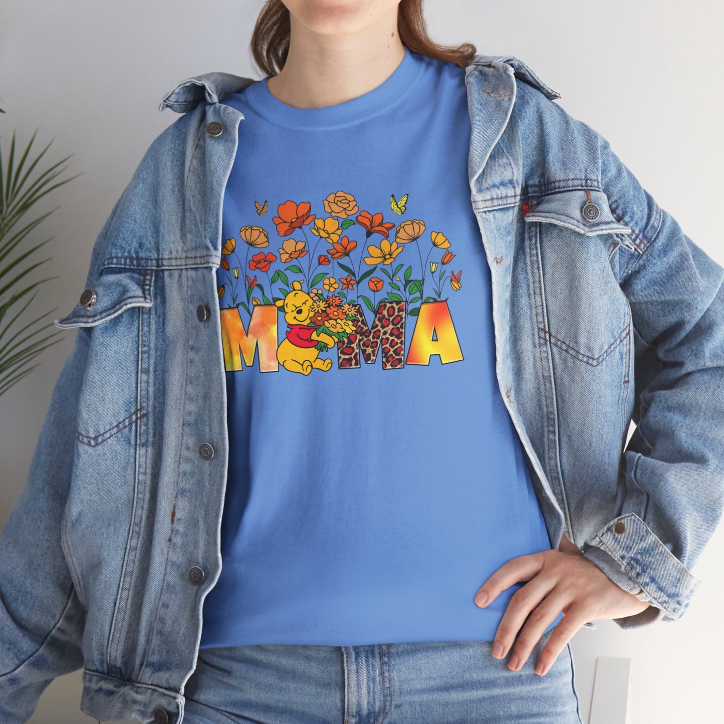 Pooh Floral Mama - Unisex Heavy Cotton Tee