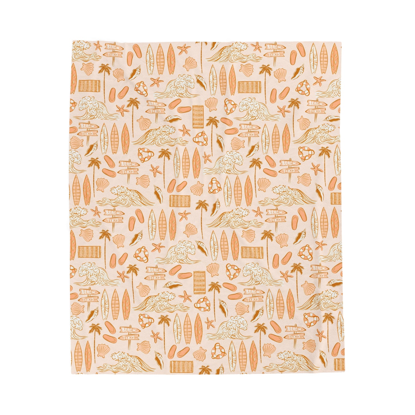 Retro Beach - Plush Blanket