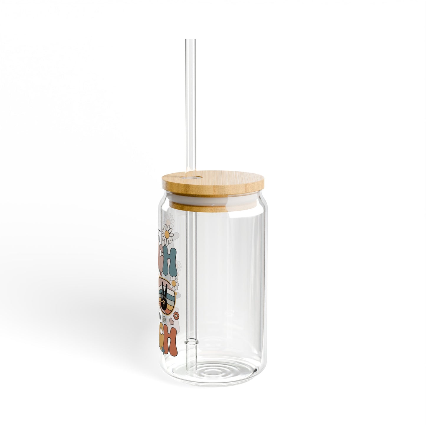 First Teach, Then Beach - Sipper Glass, 16oz