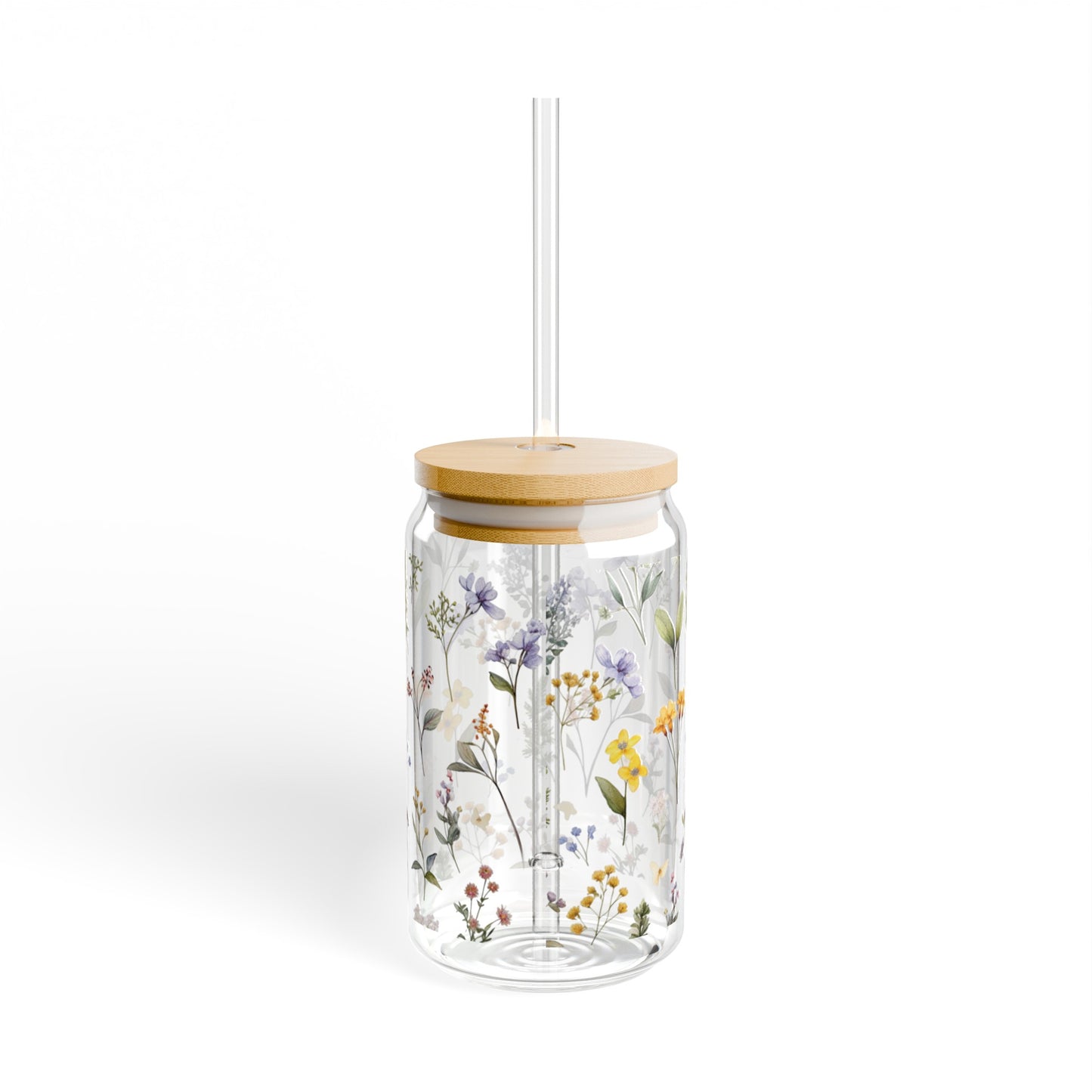 Floral - Sipper Glass, 16oz