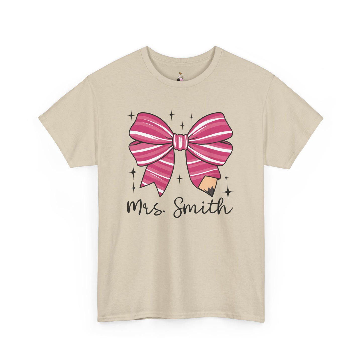 Custom - Teacher Bow - Unisex Heavy Cotton Tee