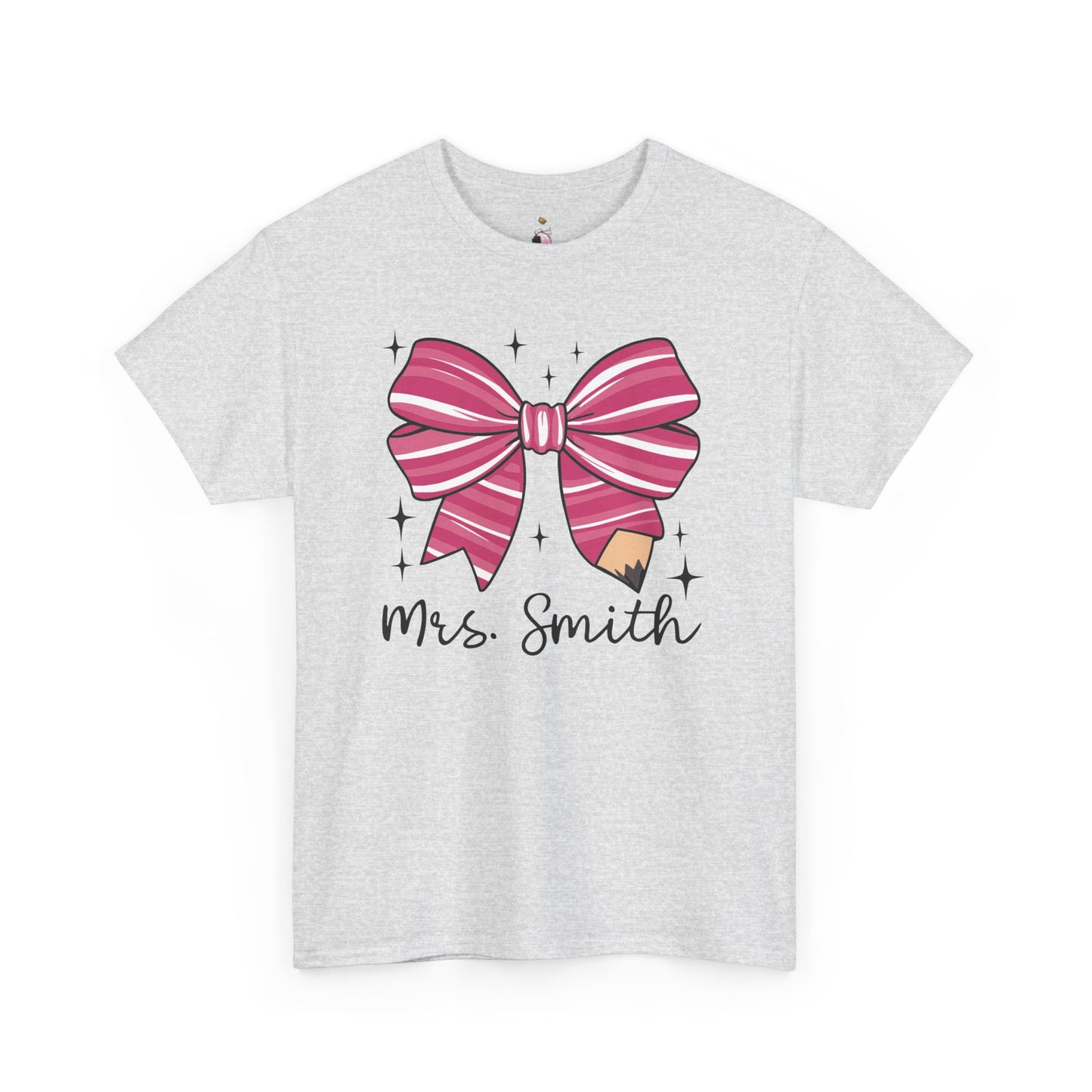 Custom - Teacher Bow - Unisex Heavy Cotton Tee