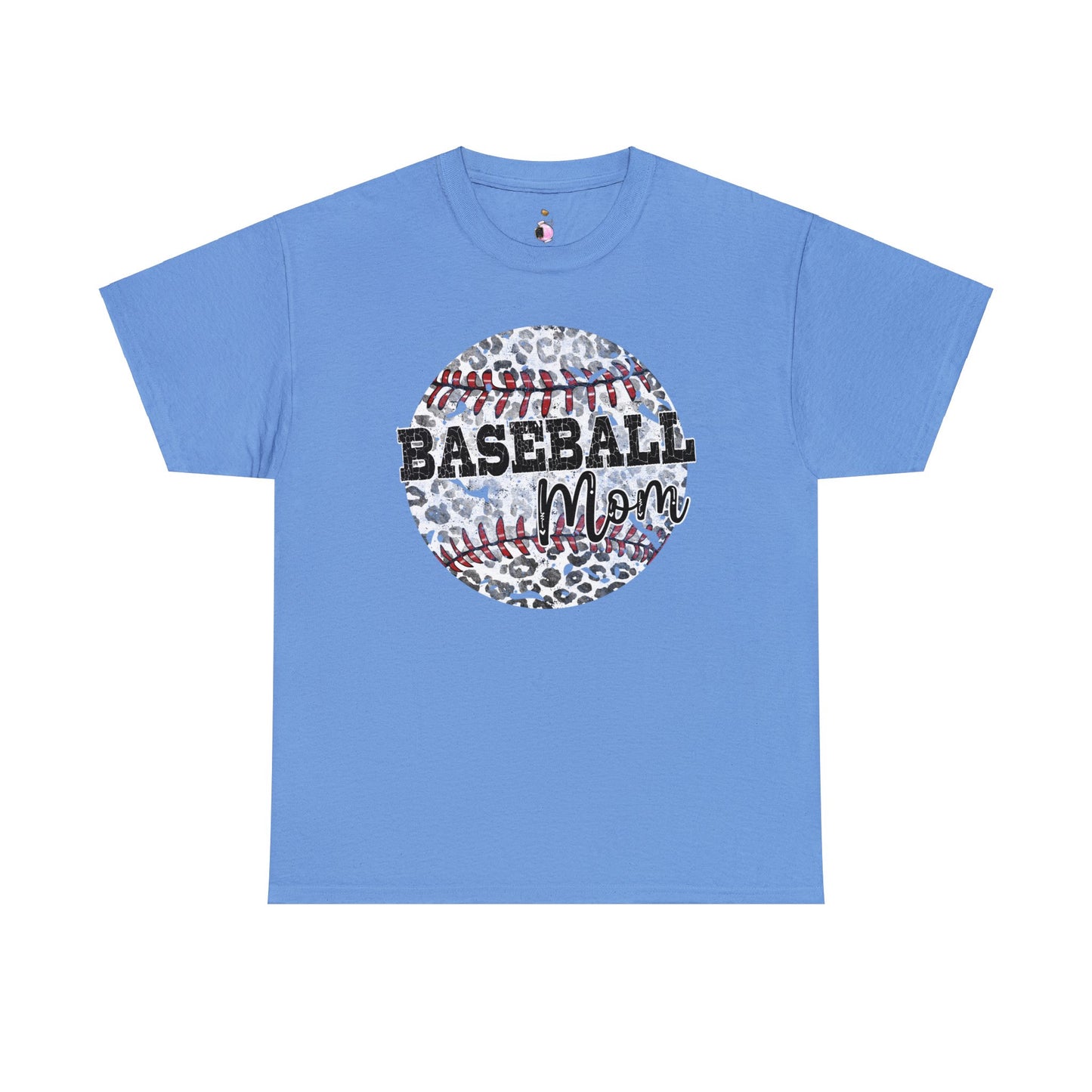 Baseball Mom - Leopard Baseball - Unisex Heavy Cotton Tee