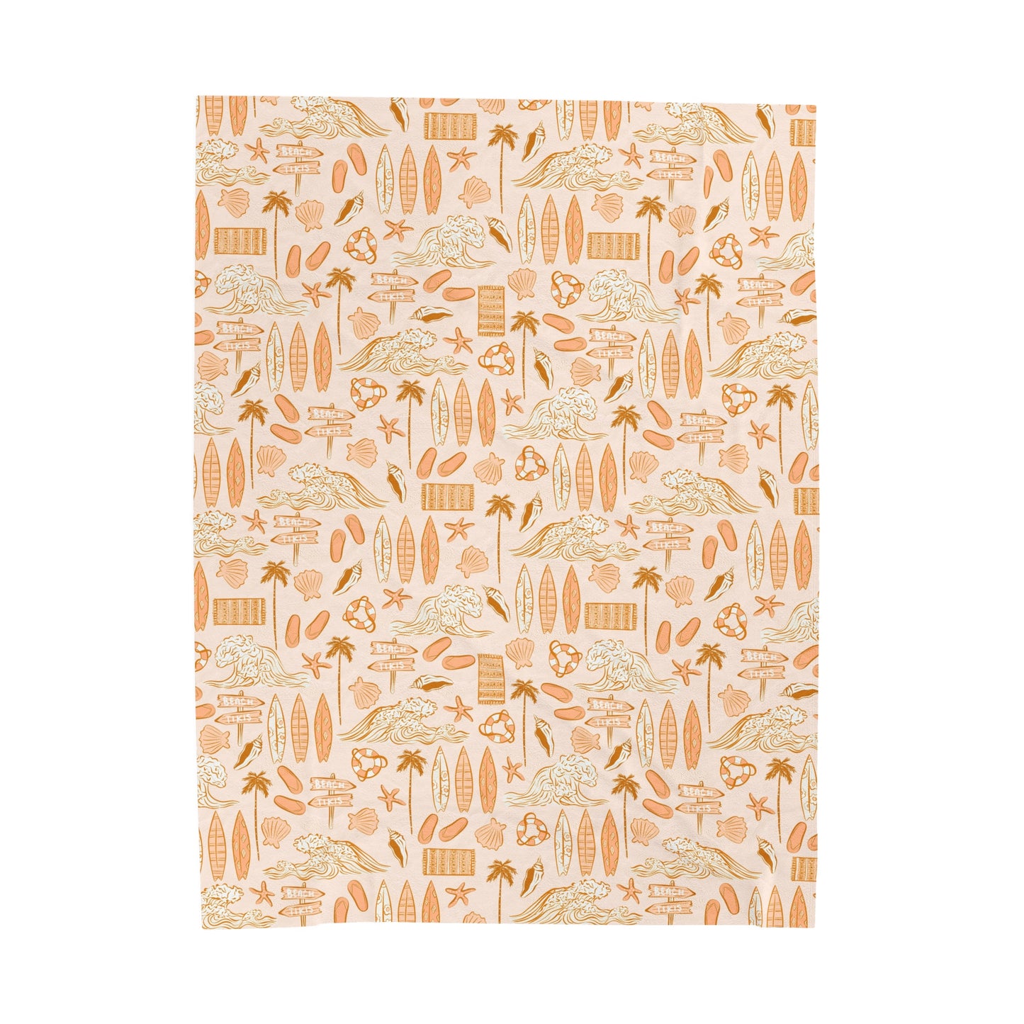 Retro Beach - Plush Blanket