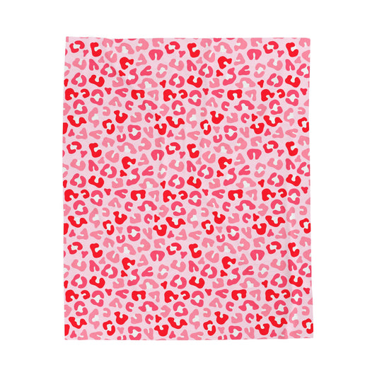 Pink Cheetah - Velveteen Plush Blanket