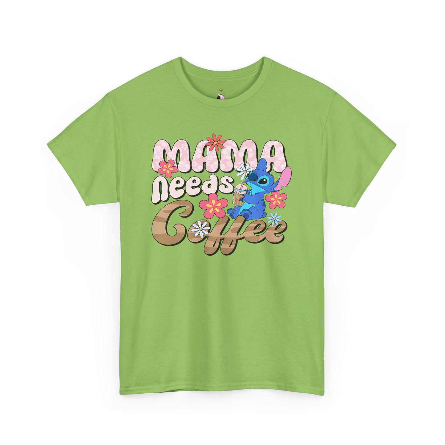 Mama Needs Coffee Alien - Unisex Heavy Cotton Tee
