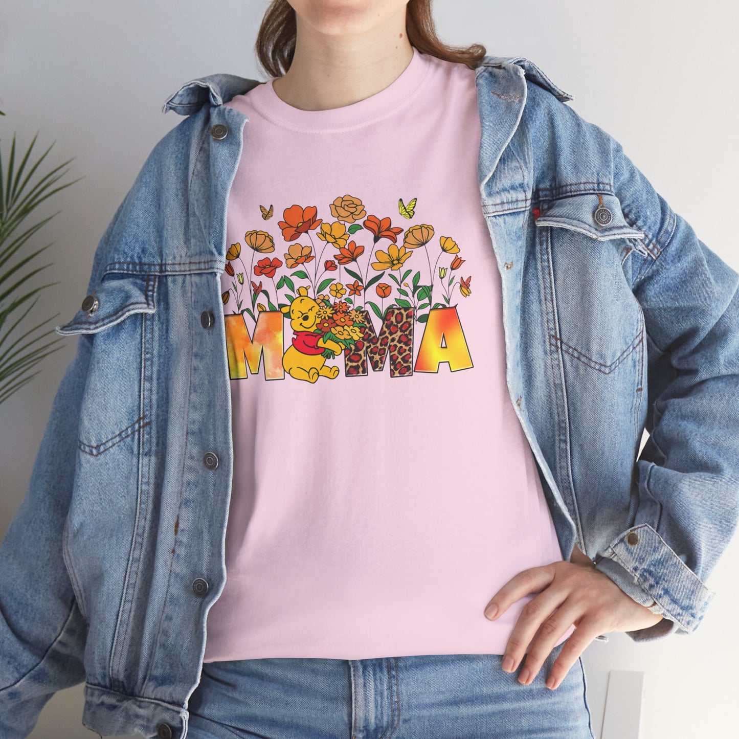 Pooh Floral Mama - Unisex Heavy Cotton Tee