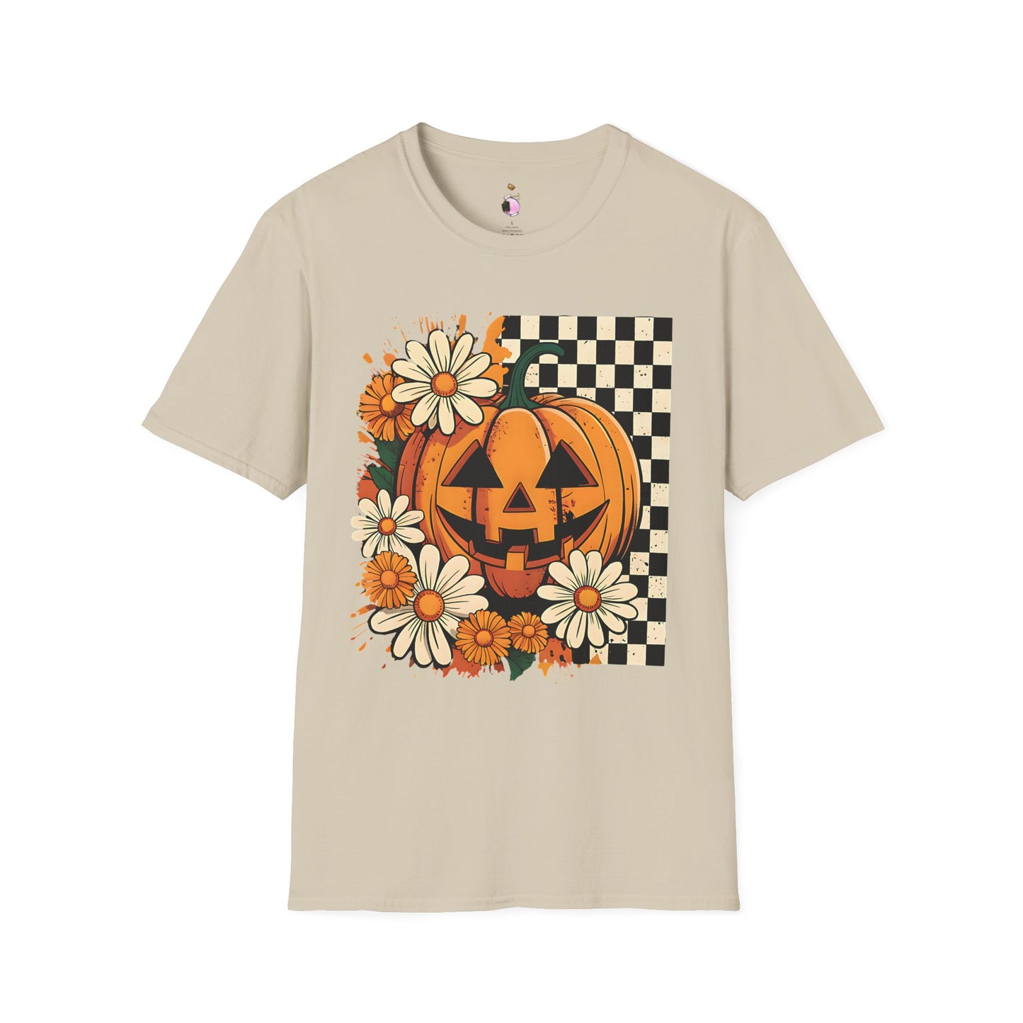 Jack O'Lantern Floral - Unisex Softstyle T-Shirt