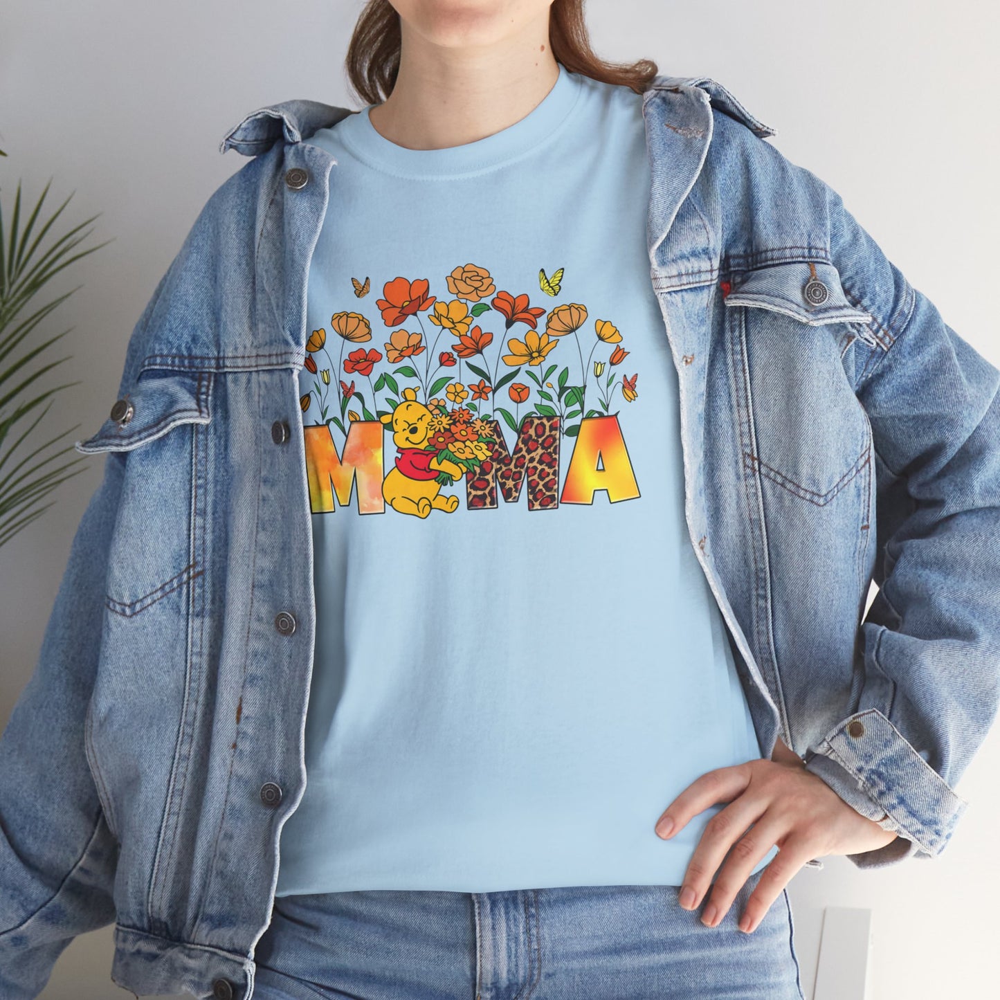 Pooh Floral Mama - Unisex Heavy Cotton Tee