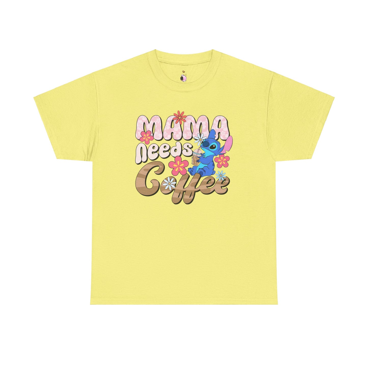Mama Needs Coffee Alien - Unisex Heavy Cotton Tee