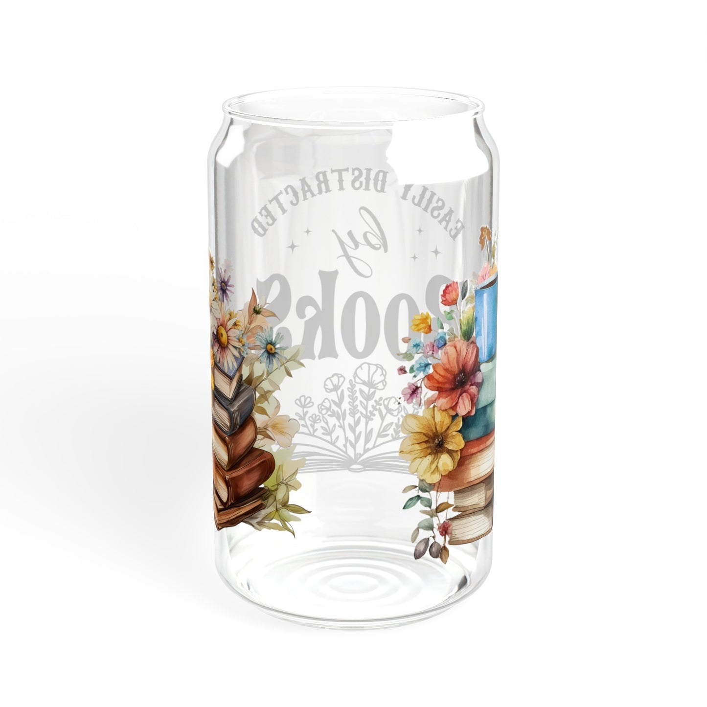 Easily Distracted By Books - Sipper Glass, 16oz