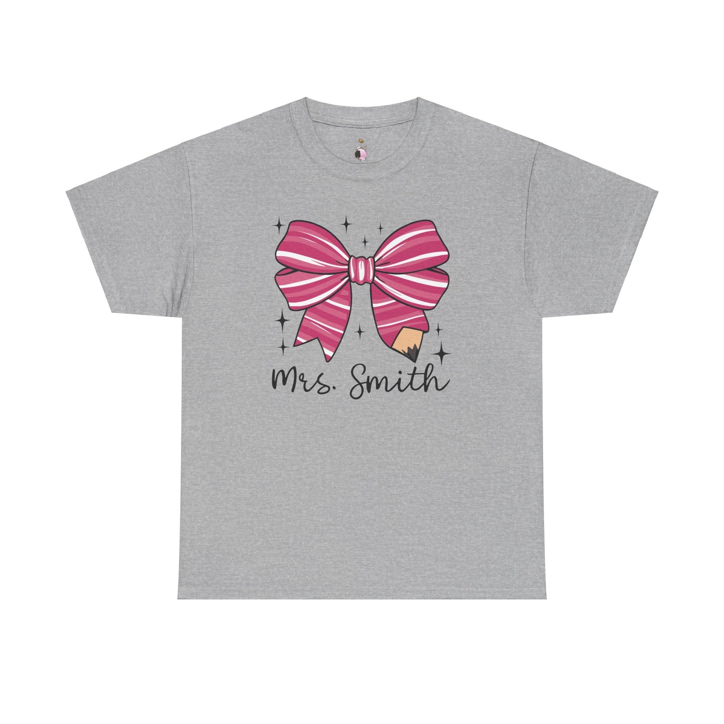 Custom - Teacher Bow - Unisex Heavy Cotton Tee