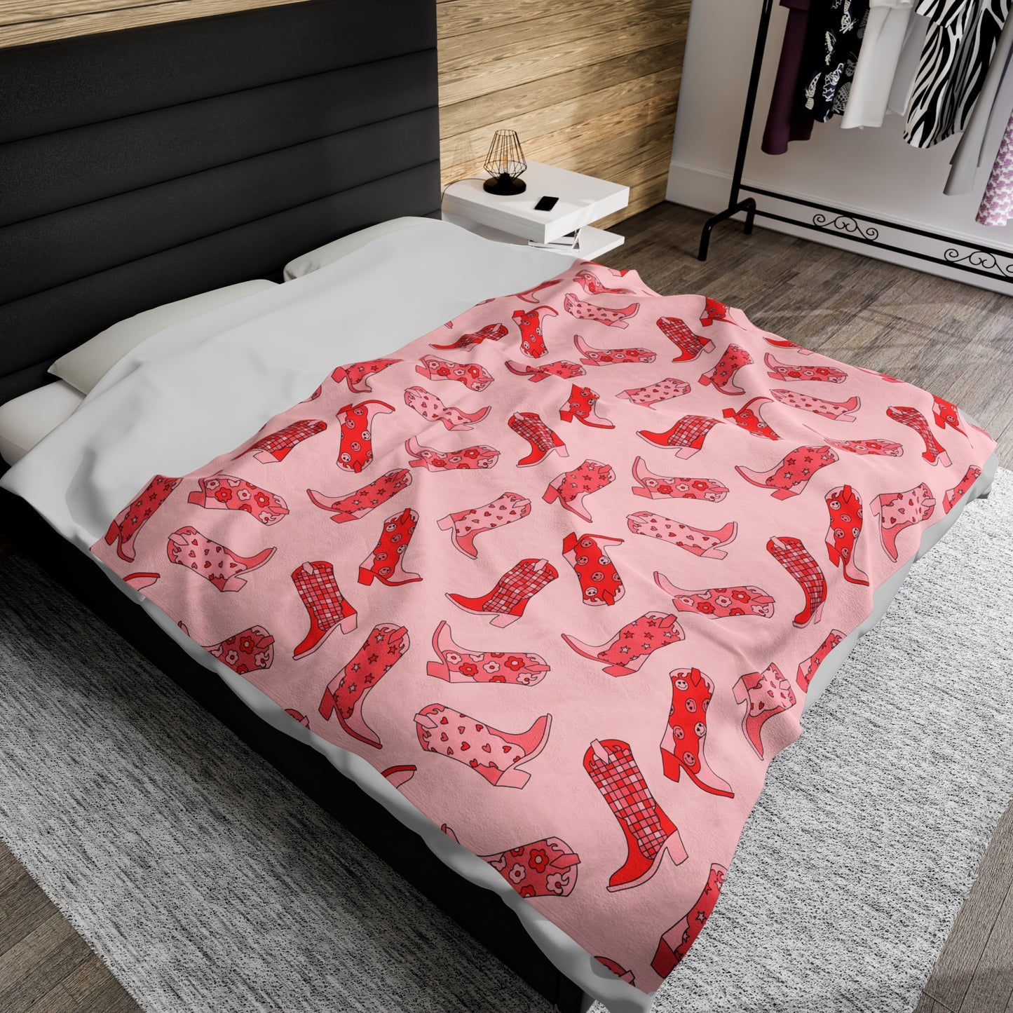 Pink Boots - Plush Blanket