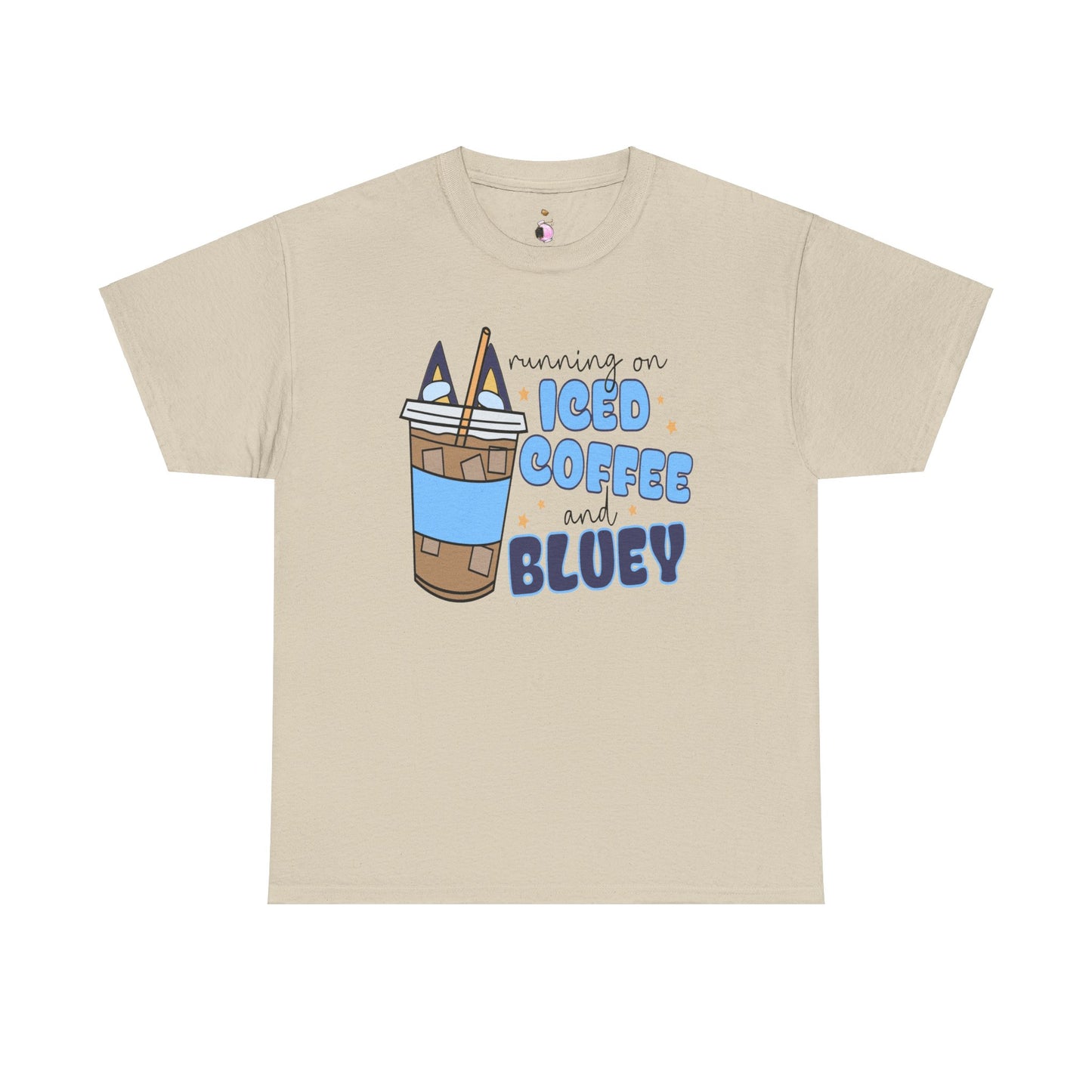 Running On Bluey and Iced Coffee  - Unisex Heavy Cotton Tee