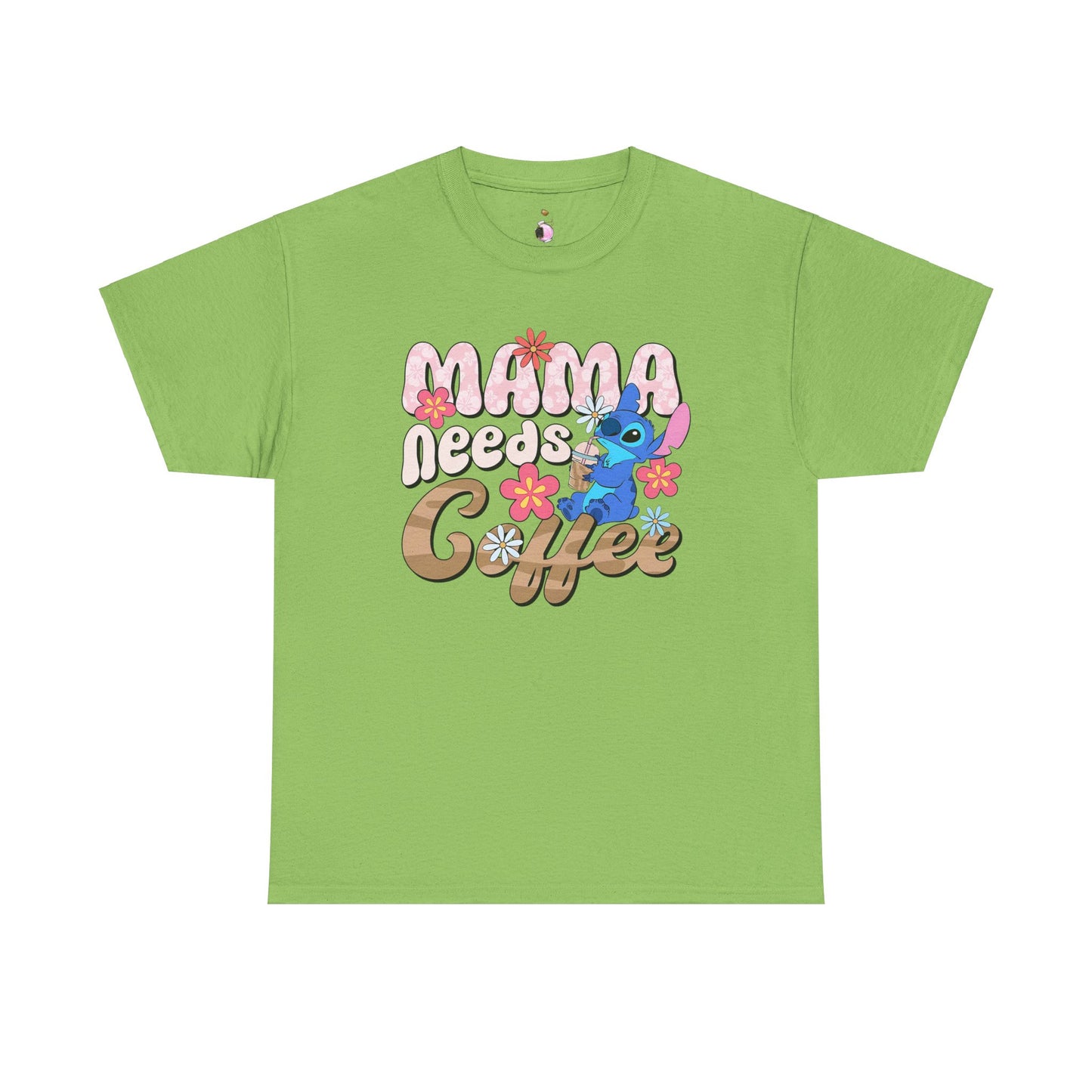 Mama Needs Coffee Alien - Unisex Heavy Cotton Tee