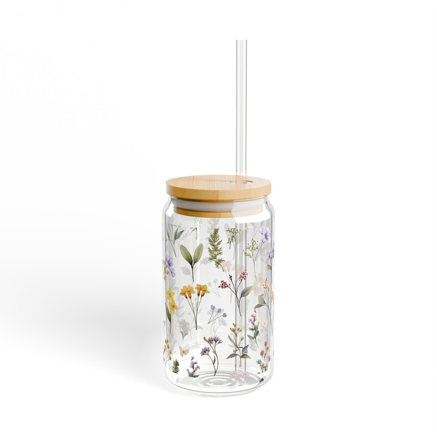 Floral - Sipper Glass, 16oz