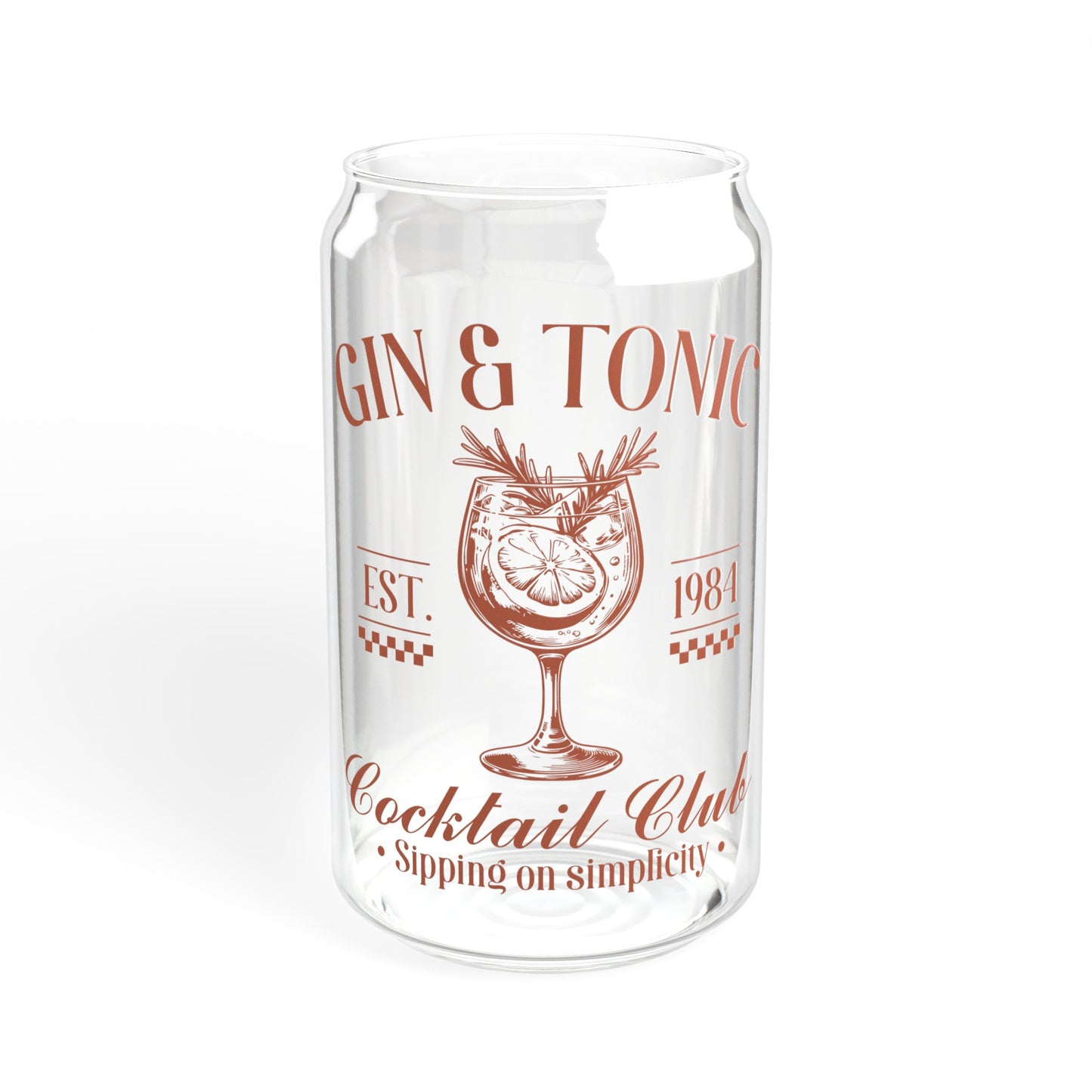 Gin And Tonic Club - Sipper Glass, 16oz