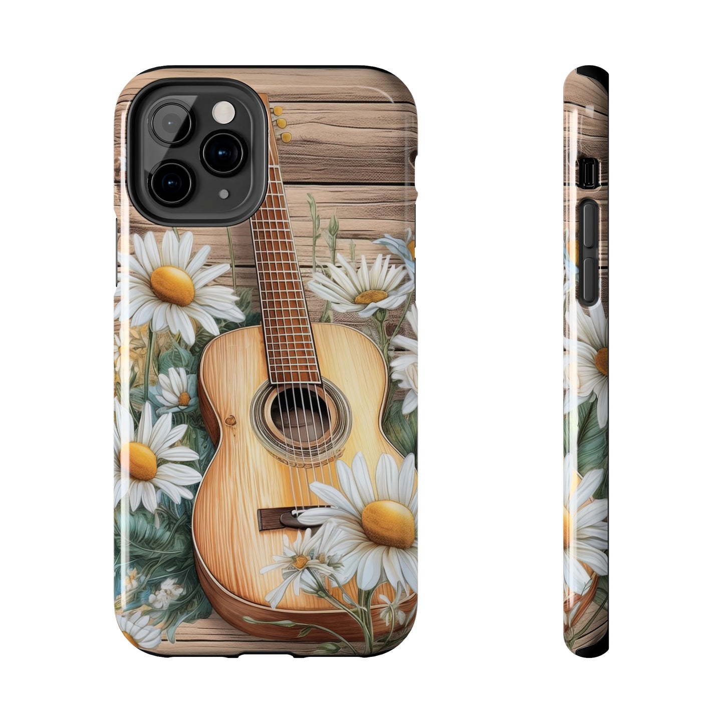 Guitar & Daisies - Tough Phone Cases