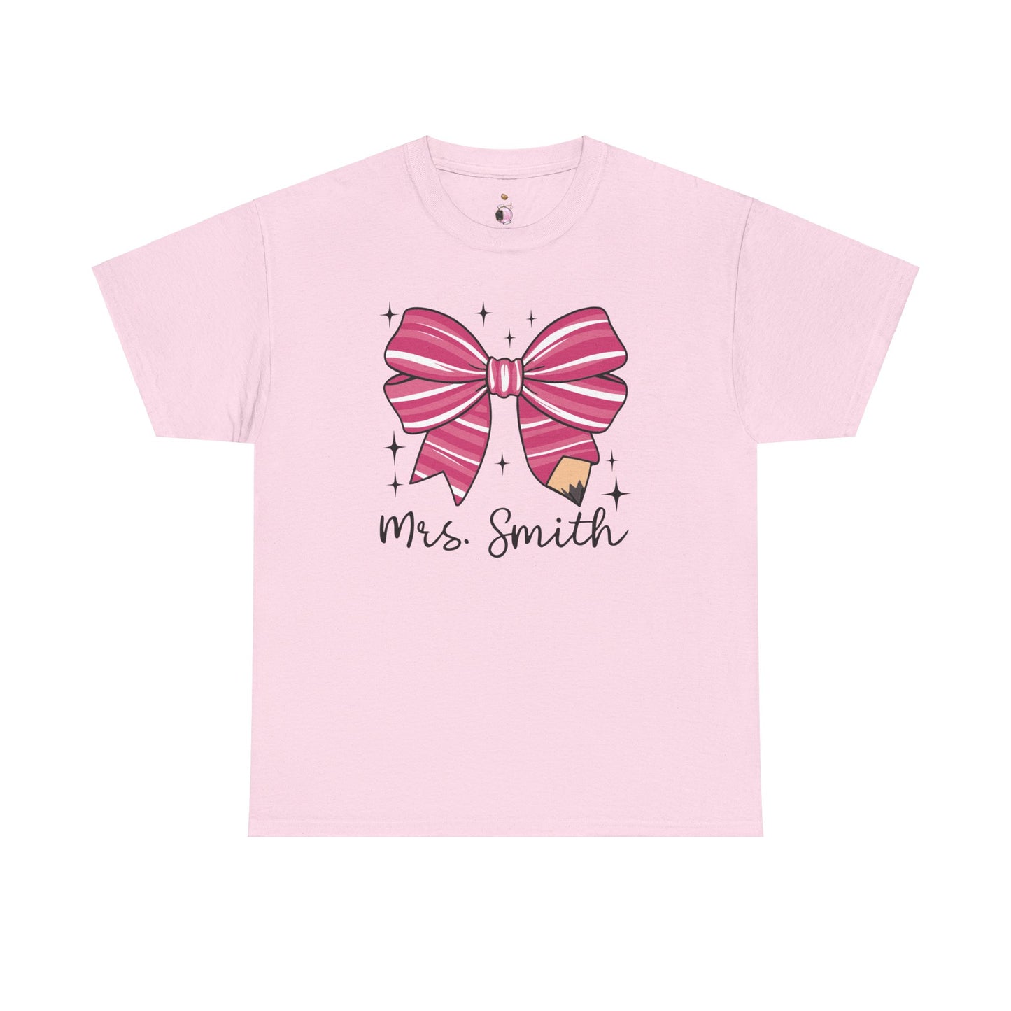 Custom - Teacher Bow - Unisex Heavy Cotton Tee