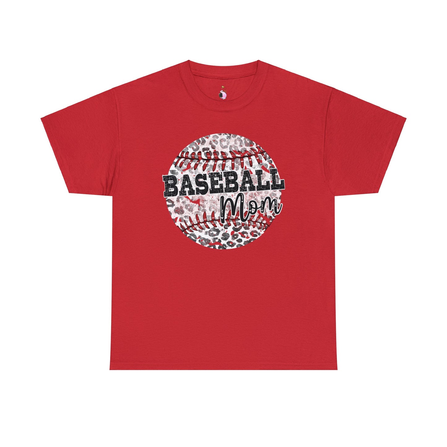Baseball Mom - Leopard Baseball - Unisex Heavy Cotton Tee
