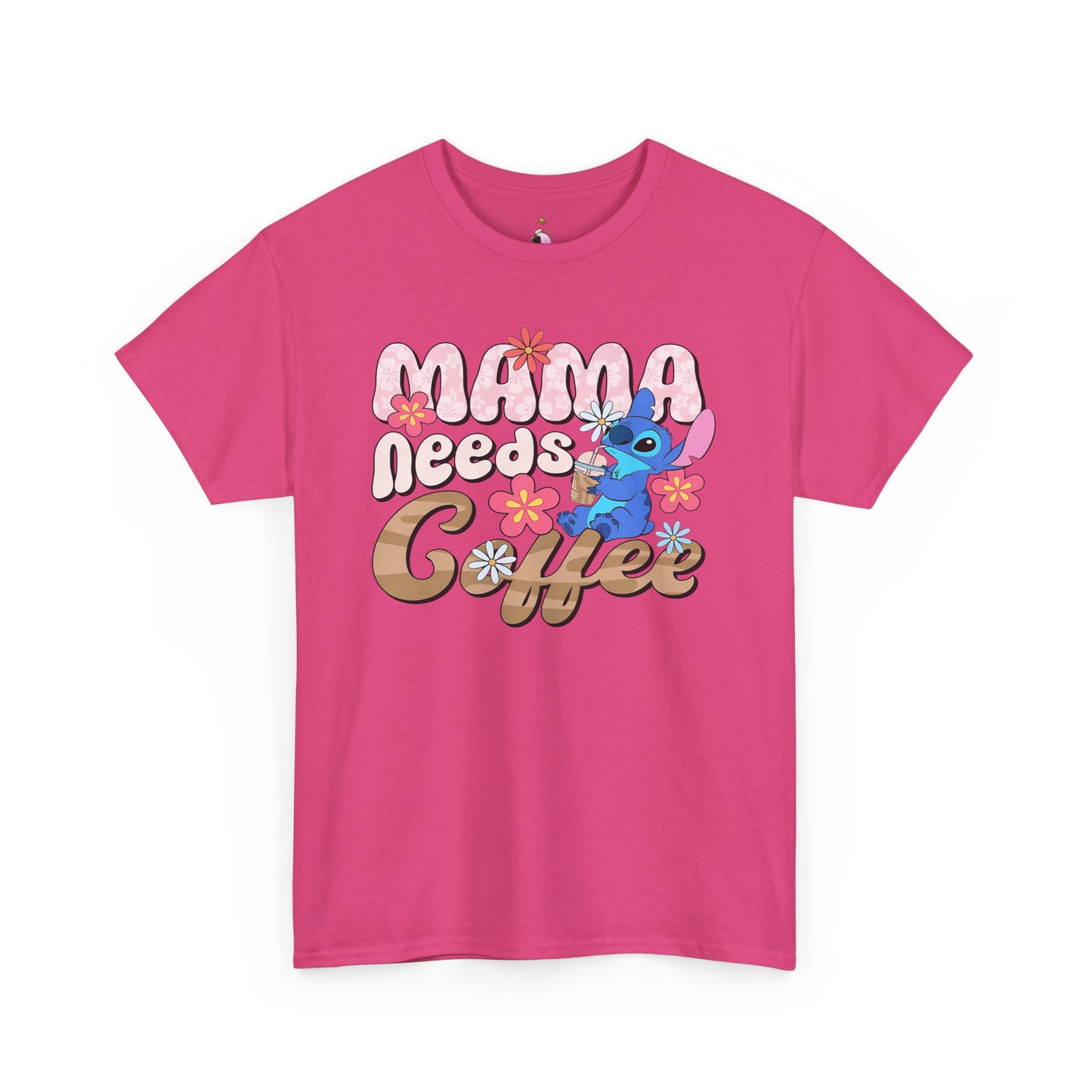 Mama Needs Coffee Alien - Unisex Heavy Cotton Tee
