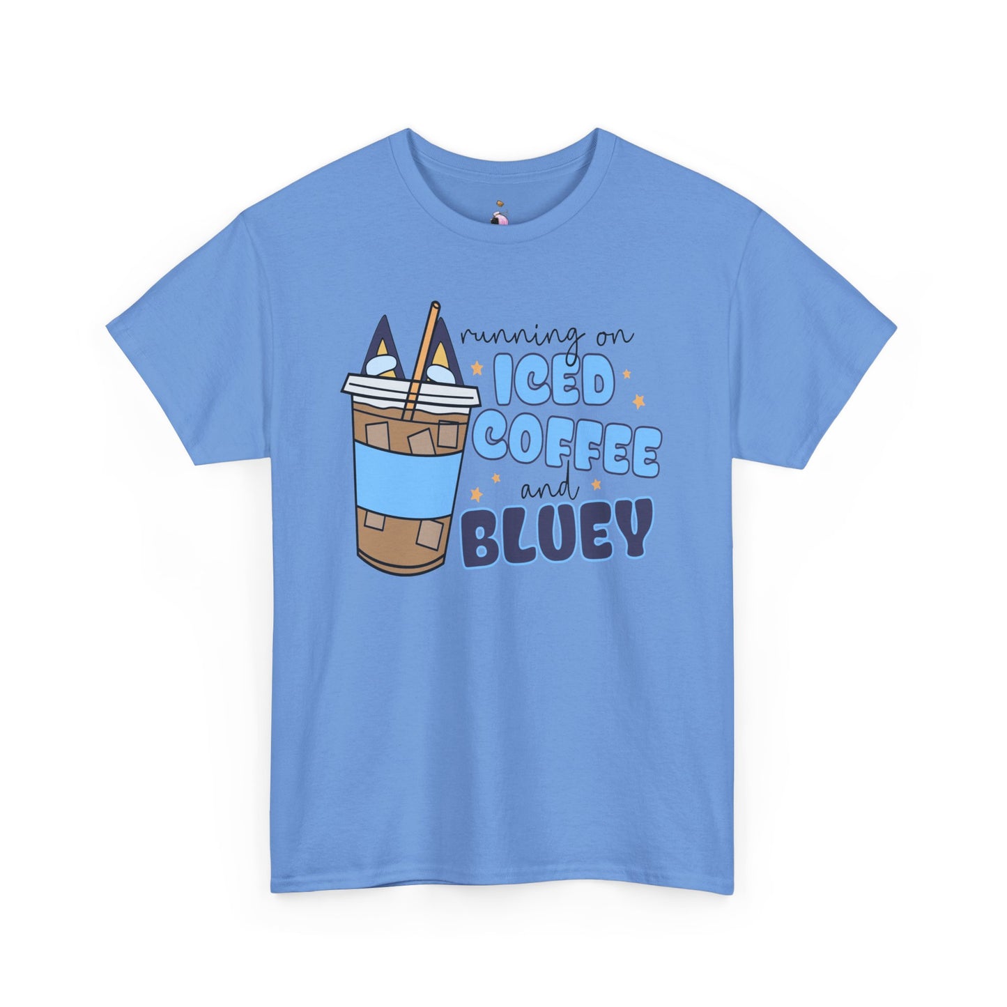 Running On Bluey and Iced Coffee - Unisex Heavy Cotton Tee