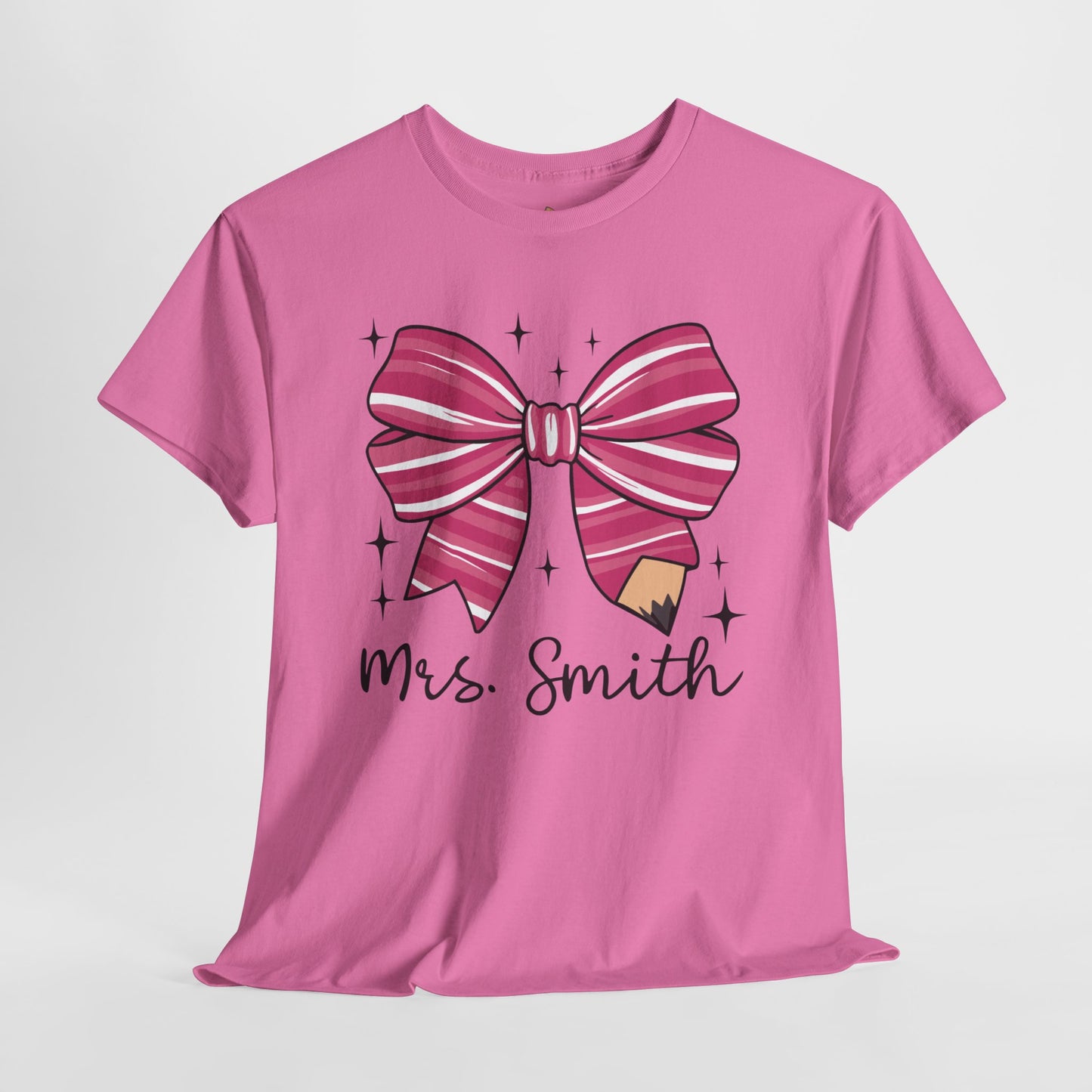 Custom - Teacher Bow - Unisex Heavy Cotton Tee