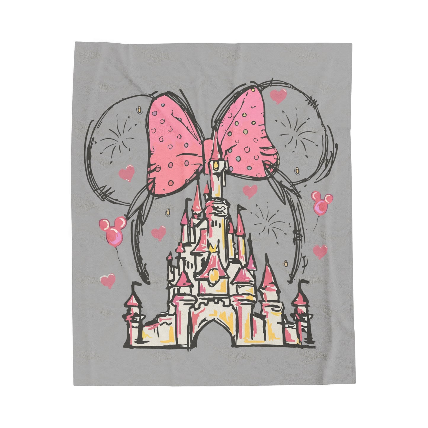 Pink Castle - Plush Blanket