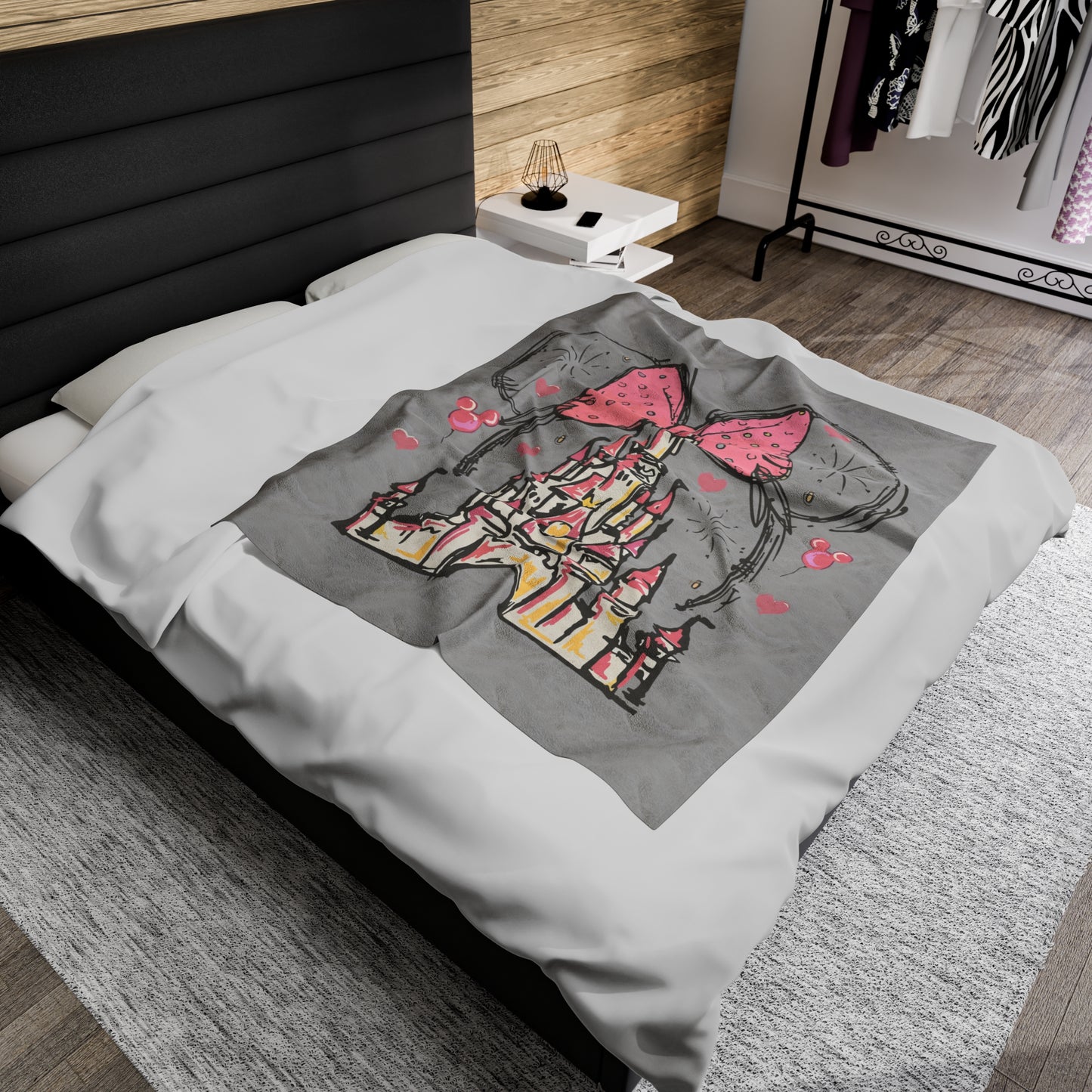 Pink Castle - Plush Blanket