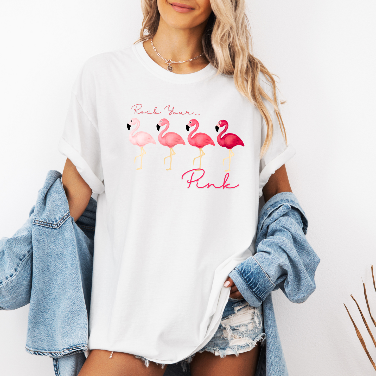 Ombre Flamingo Rock Your Pink -Tshirt